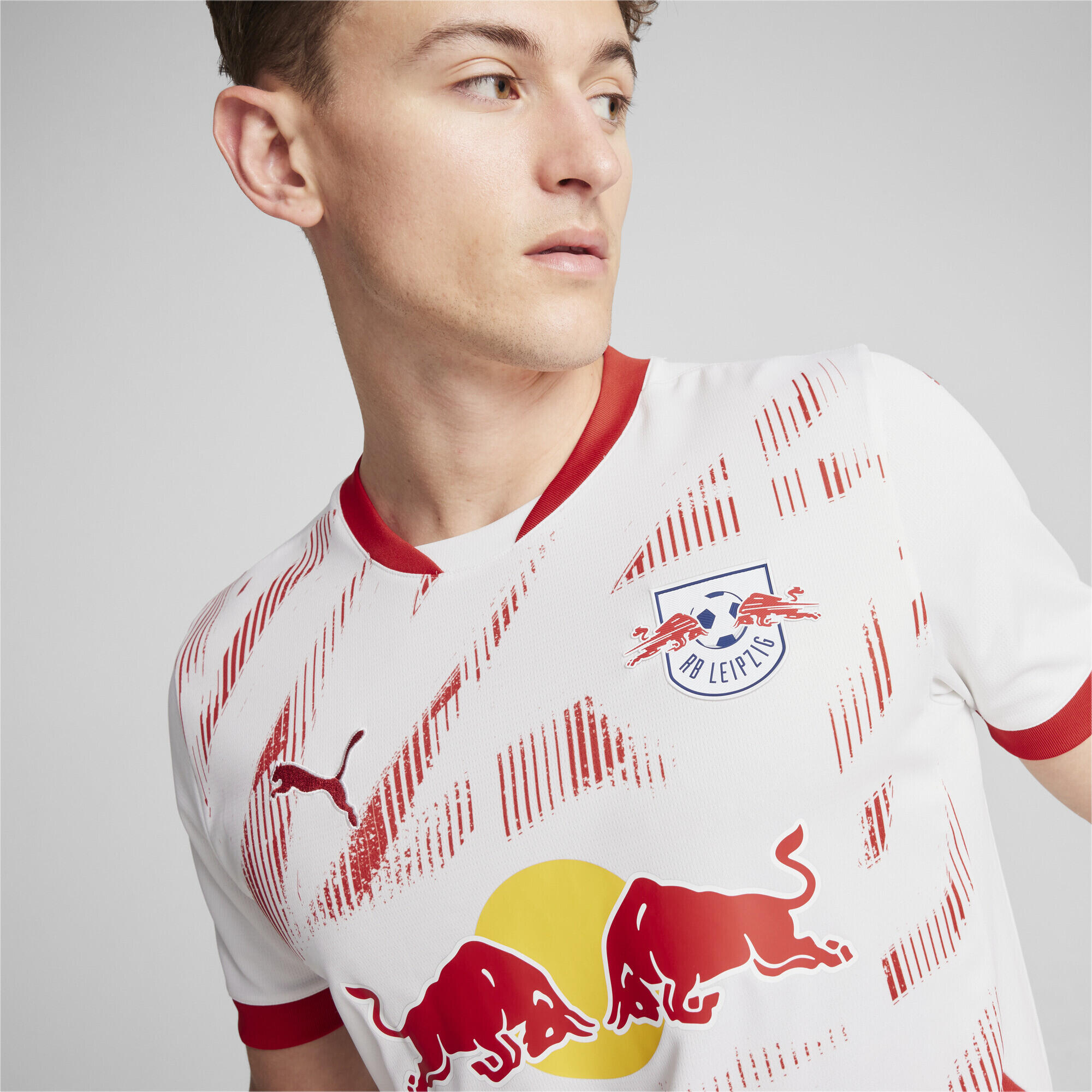 RB Leipzig 24/25 thuisshirt voor heren PUMA White For All Time Red 3/7