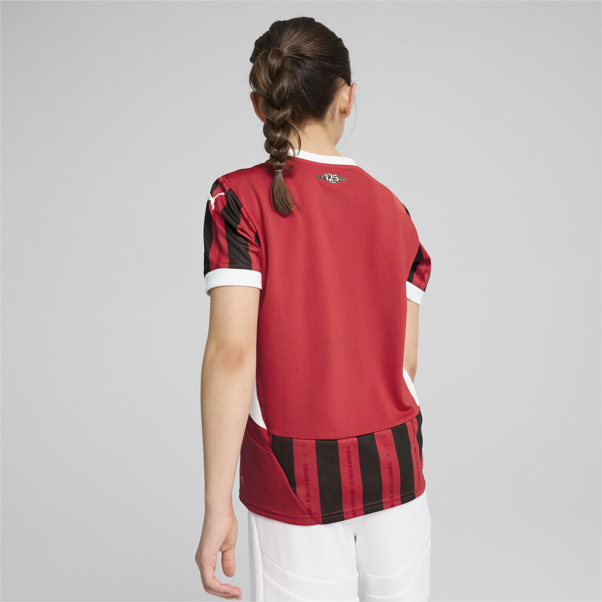 Maillot Home 24/25 AC Milan Enfant et Adolescent PUMA For All Time Red Black 5/7