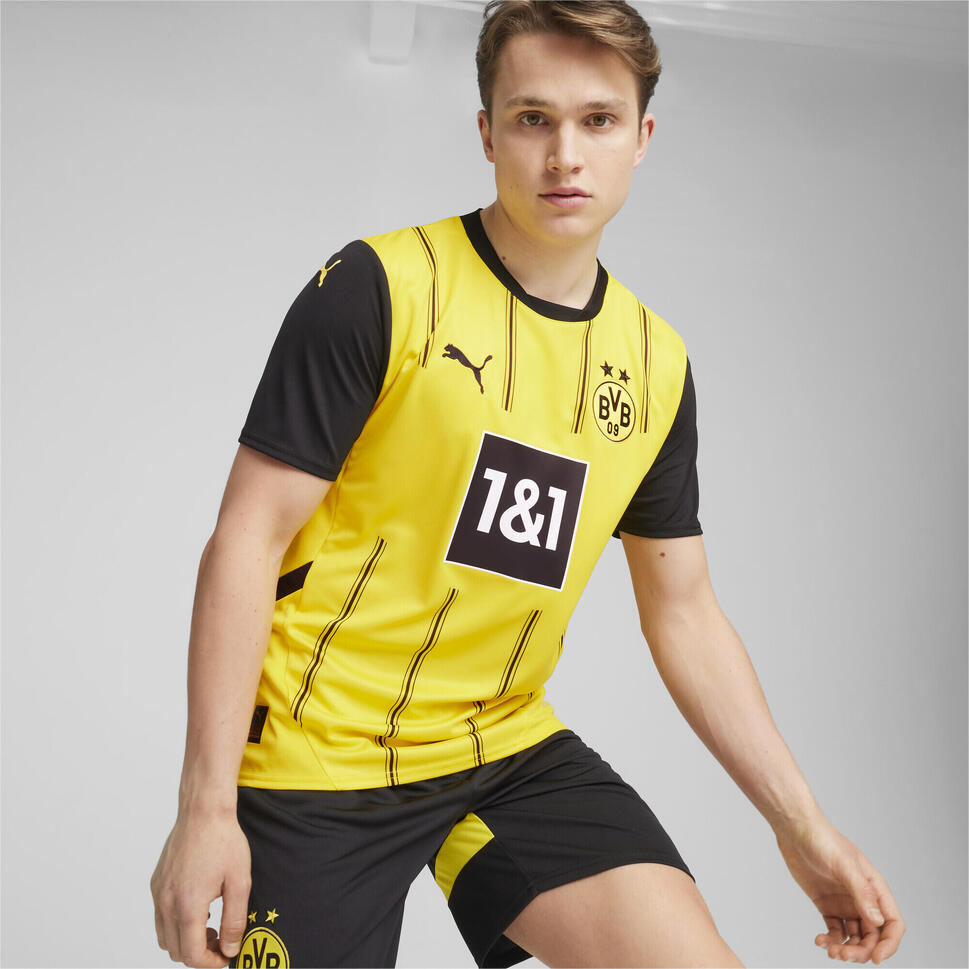 Męska koszulka domowa Borussia Dortmund 24/25 PUMA Faster Yellow Black