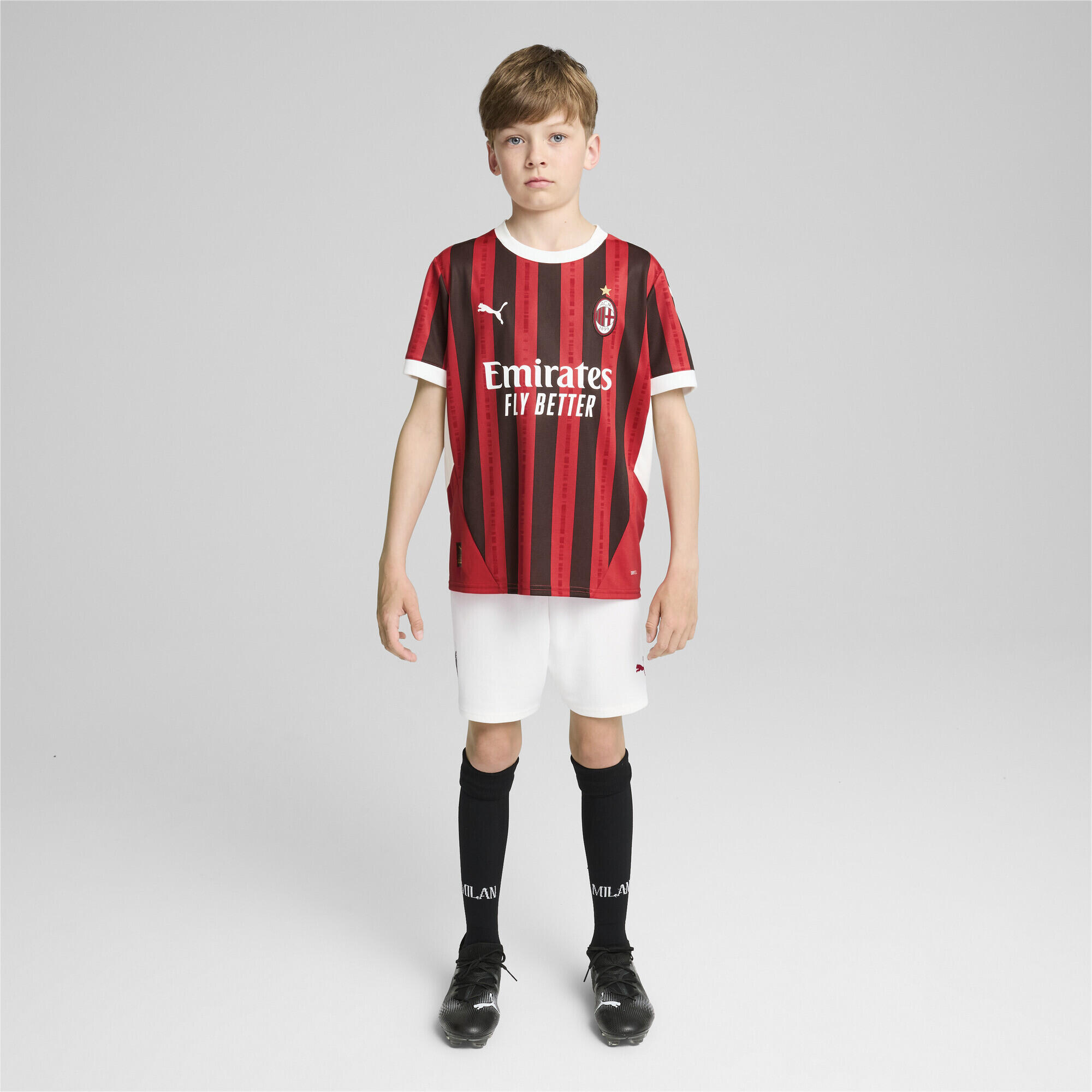 Maillot Home 24/25 AC Milan Enfant et Adolescent PUMA For All Time Red Black 6/7