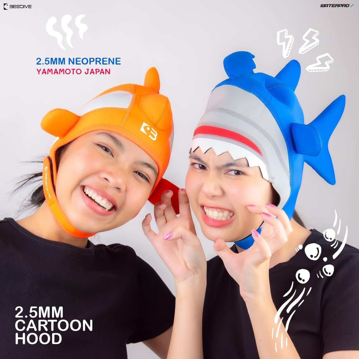 2.5mm Cartoon Hood Diving Accessories - Orange Nemo