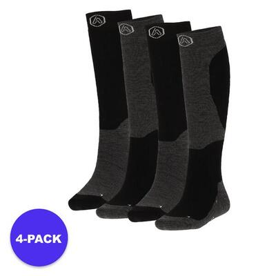 Skisokken unisex - design - maat 35 t/m 48 - 4-pack