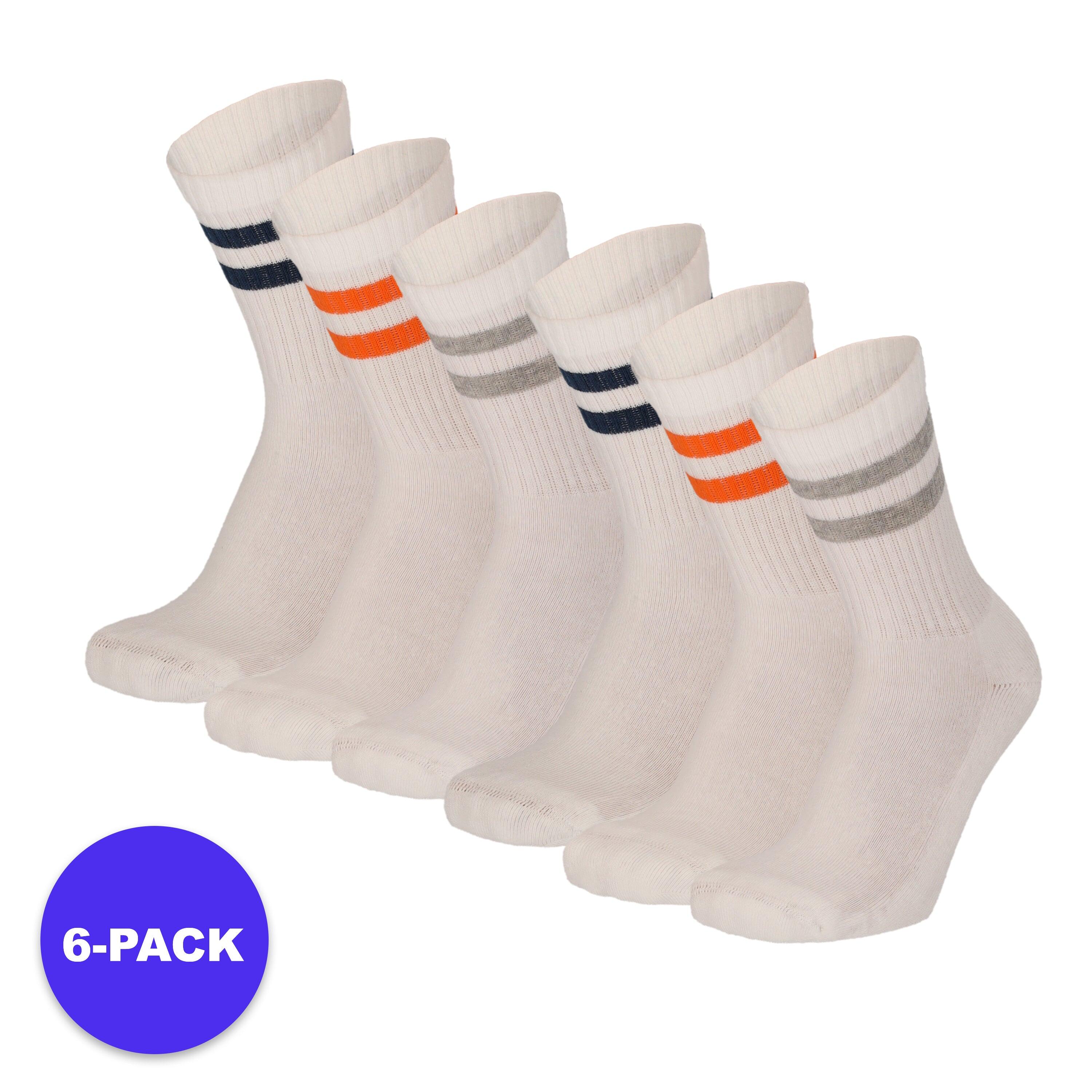 APOLLO Apollo (Sports) - Sportsokken kinderen - Multi Wit - Maat 27/30 - 6-Pack -