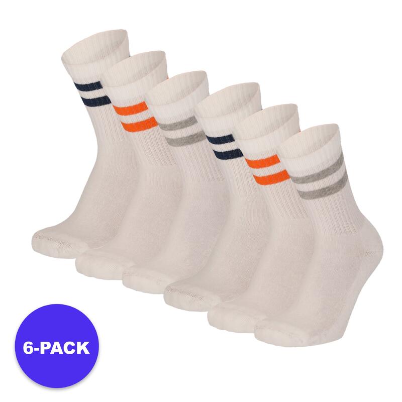 Apollo (Sports) | Chaussettes de sport enfants | Blanc | Taille 39/42 | 6-Pack