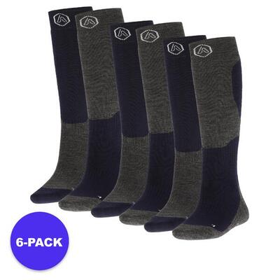 Apollo (sports) - skisokken unisex - blue design - maat 39/42 - 6-pack -