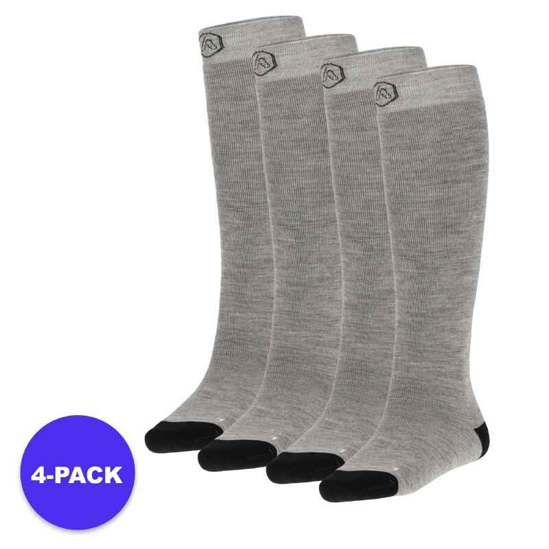 Apollo (Sports) | Chaussettes de ski enfant | Unisexe | Bleu | 27/30 | 4-Pack