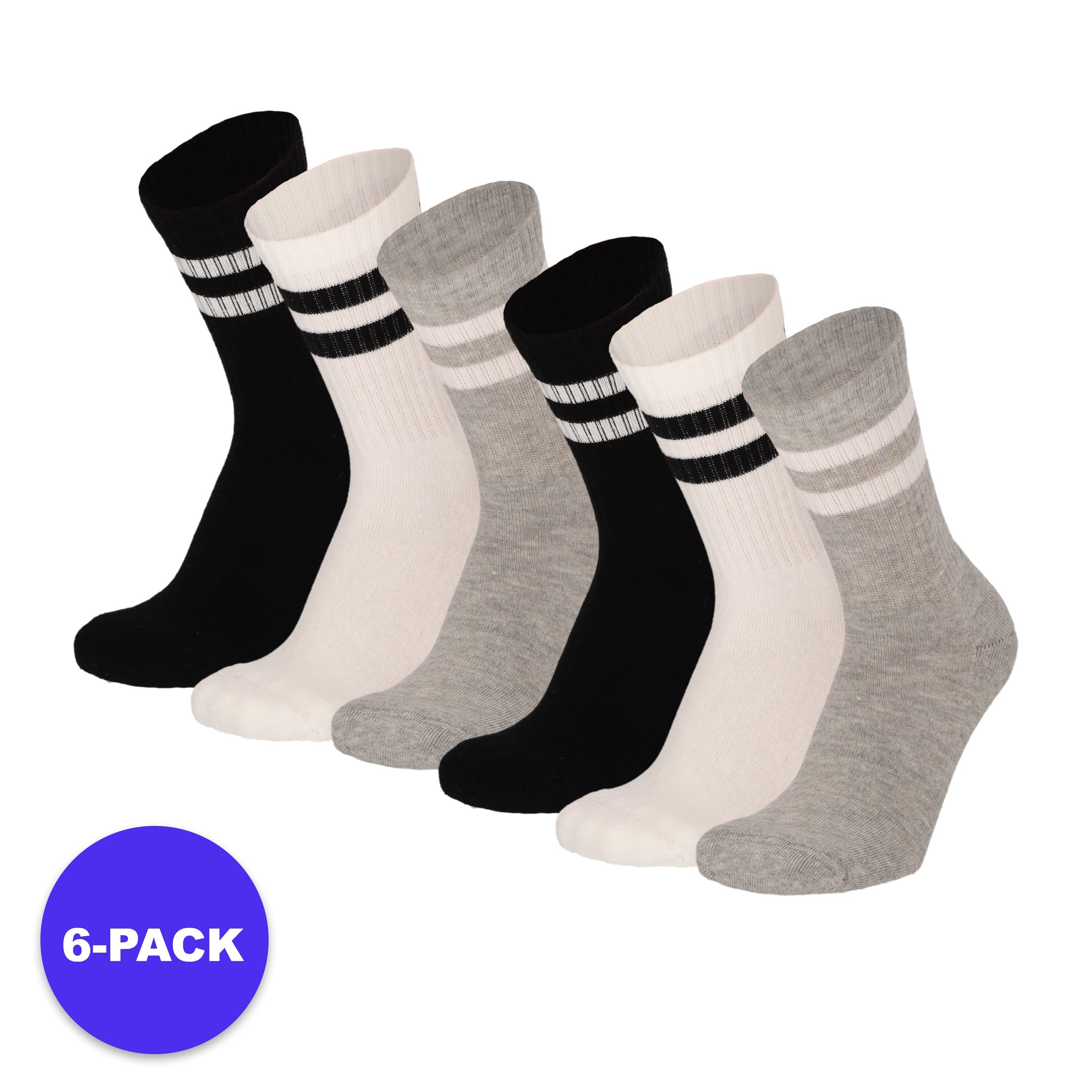 APOLLO Apollo (Sports) - Sportsokken kinderen - Multi Zwart - Maat 31/34 - 6-Pack -