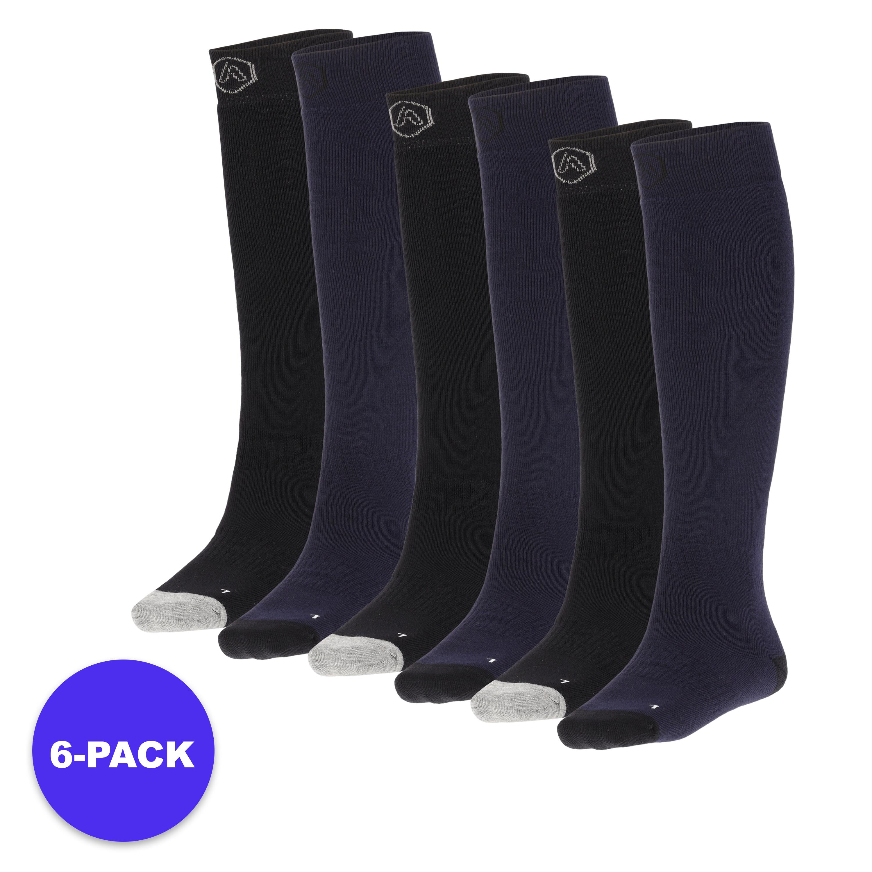 APOLLO Apollo (Sports) - Skisokken kind - Plain - Unisex - Zwart - 23/26 - 6-Pack -