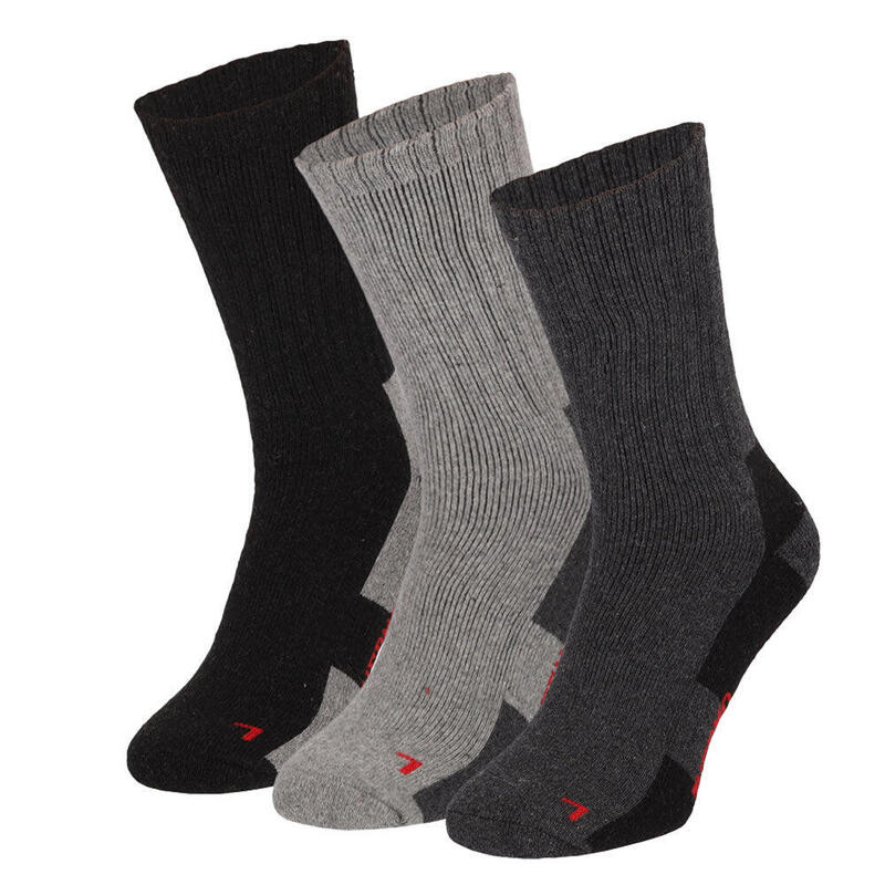 Apollo (Sport) | Chaussettes de randonnée Femmes | Gris | Taille 39/42 | 3-Pack