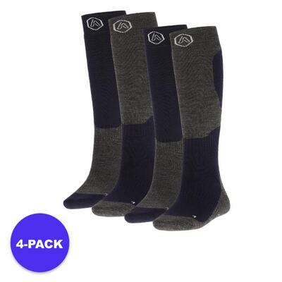 Apollo (sports) - skisokken unisex - blue design - maat 39/42 - 4-pack -