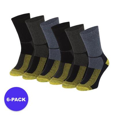 Apollo (sports) - wollen werksokken thermo - multi color - maat 46/48 - 6-pack -