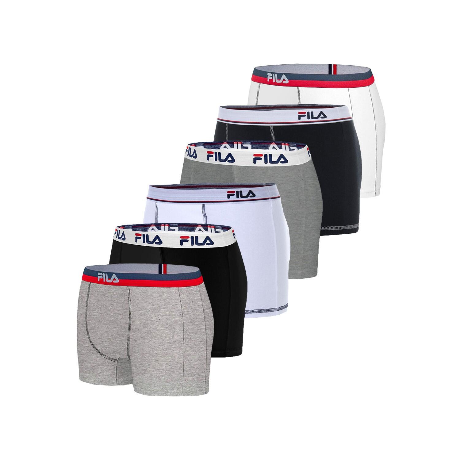 Fila - Pack Surprise De 6 Boxers Coton Homme - Caleçon - Multicolore - Decathlon