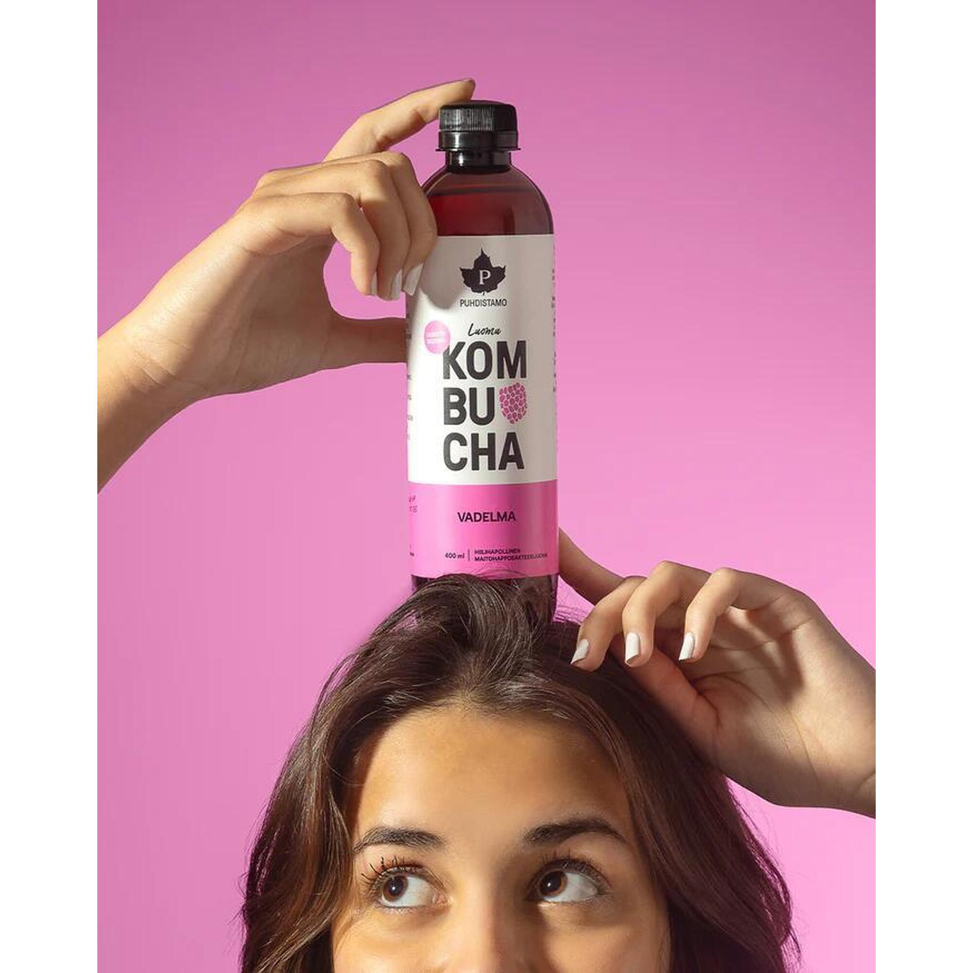 Bio Kombucha ital, Málna ízű 400ml