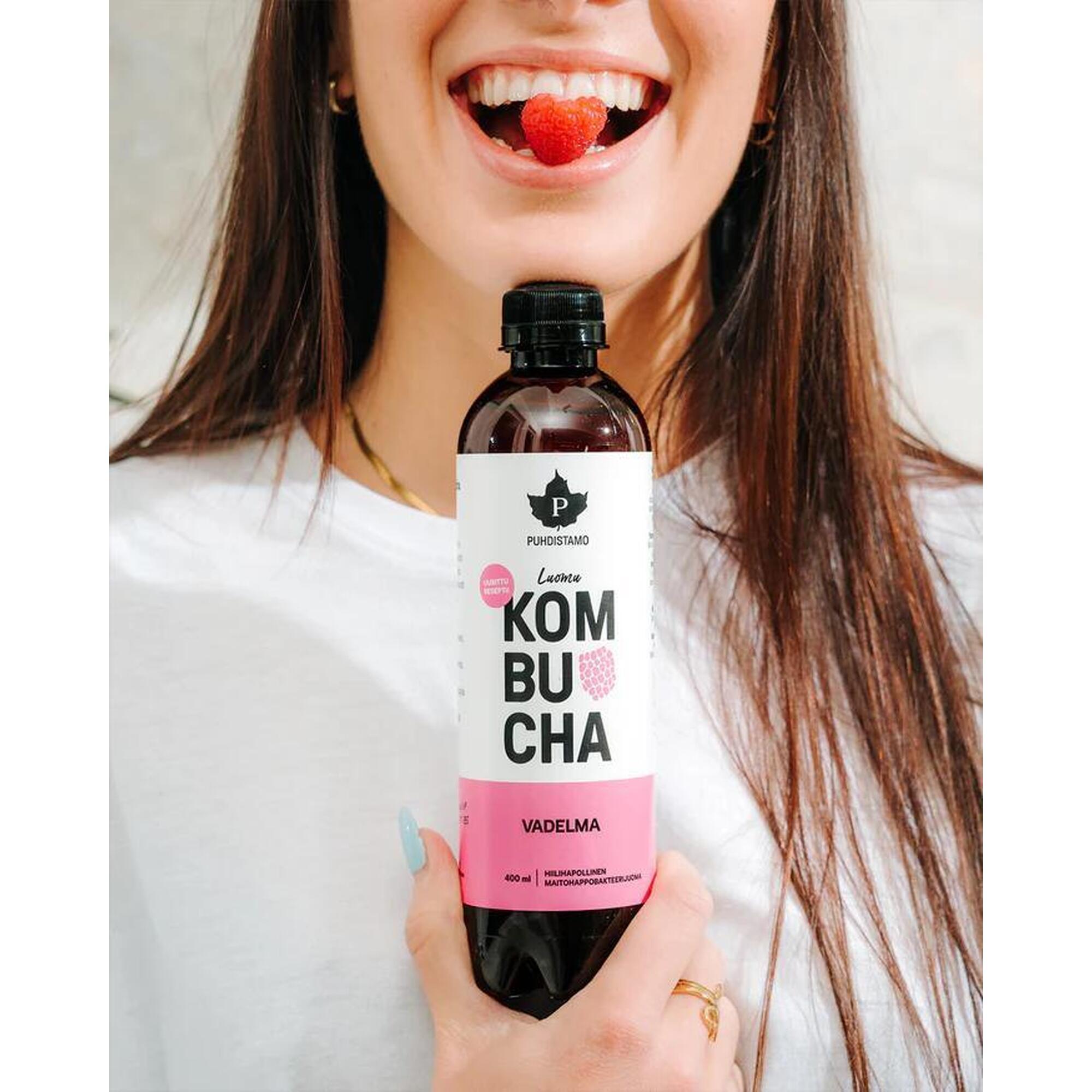 Bio Kombucha ital, Málna ízű 400ml