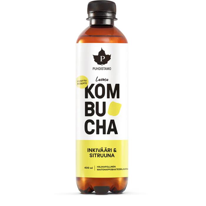 Bio Kombucha ital, Gyömbér-Citrom ízű 400ml