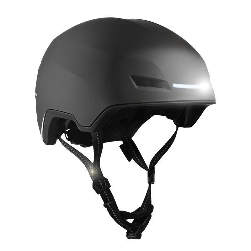 Casco E-Bike para adultos | Certificado NTA 8776 | Negro con luces LED