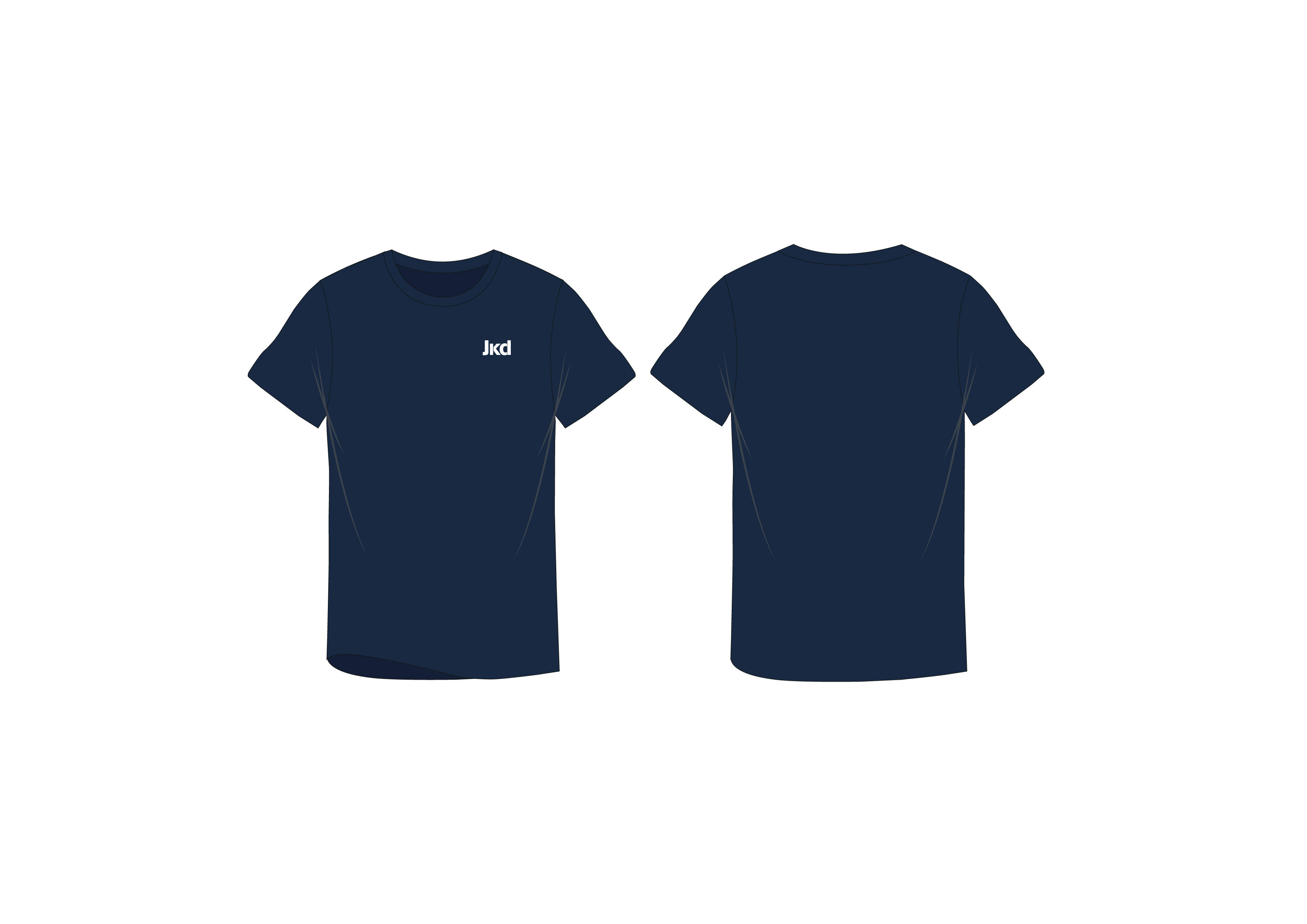 CUSTOM QUICK DRY J-TECH T-SHIRT (2 logo 10x10cm) - NAVY BLUE