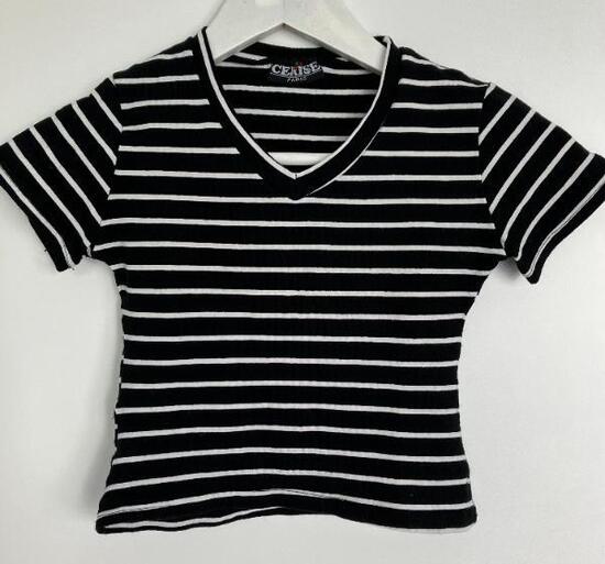 Tussen Particulieren - crop Top zwart-wit