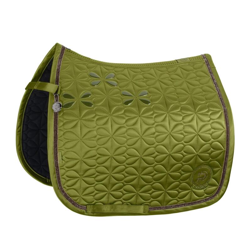 Paardrijden - Unisex -  Moss Green - -saddle Cloth Mattgloss Bow Platinum 24