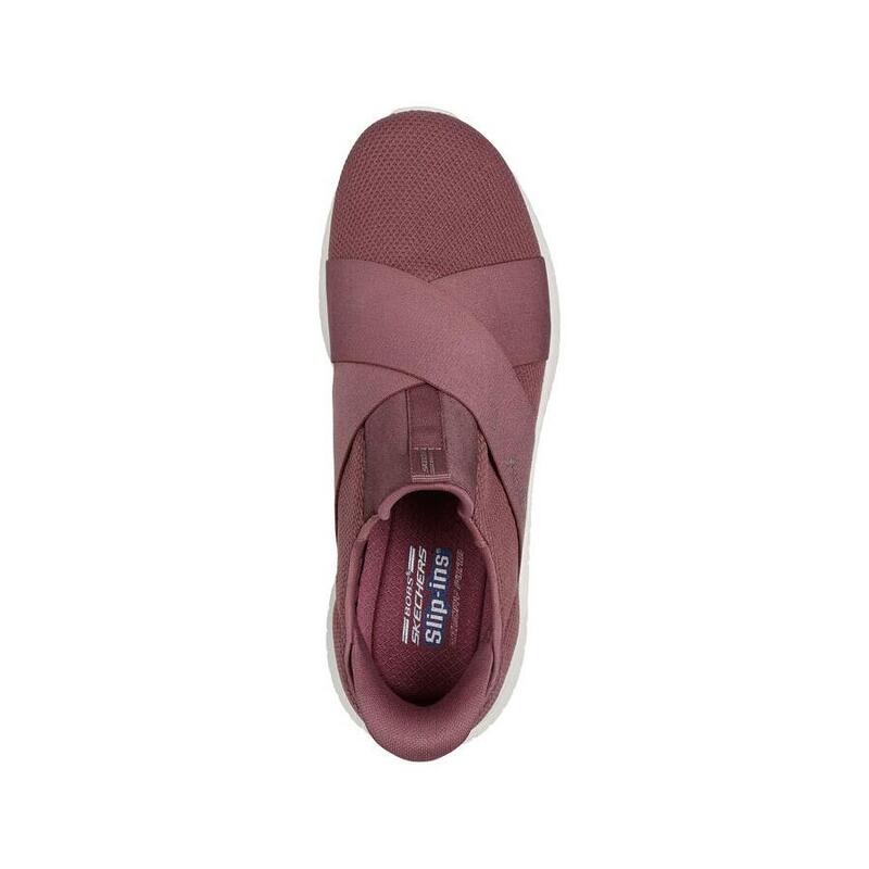 Zapatilla Caminar Mujer Skechers Bobs Squad Rosa