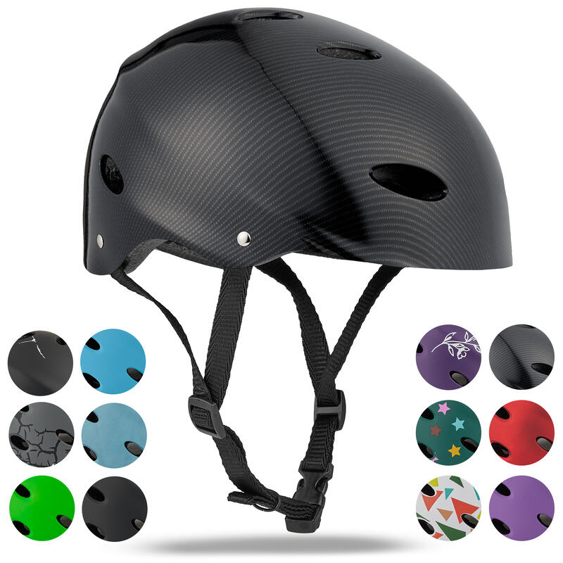 Casco ajustable para skate/bicicleta, scooter, BMX, para niños y adultos