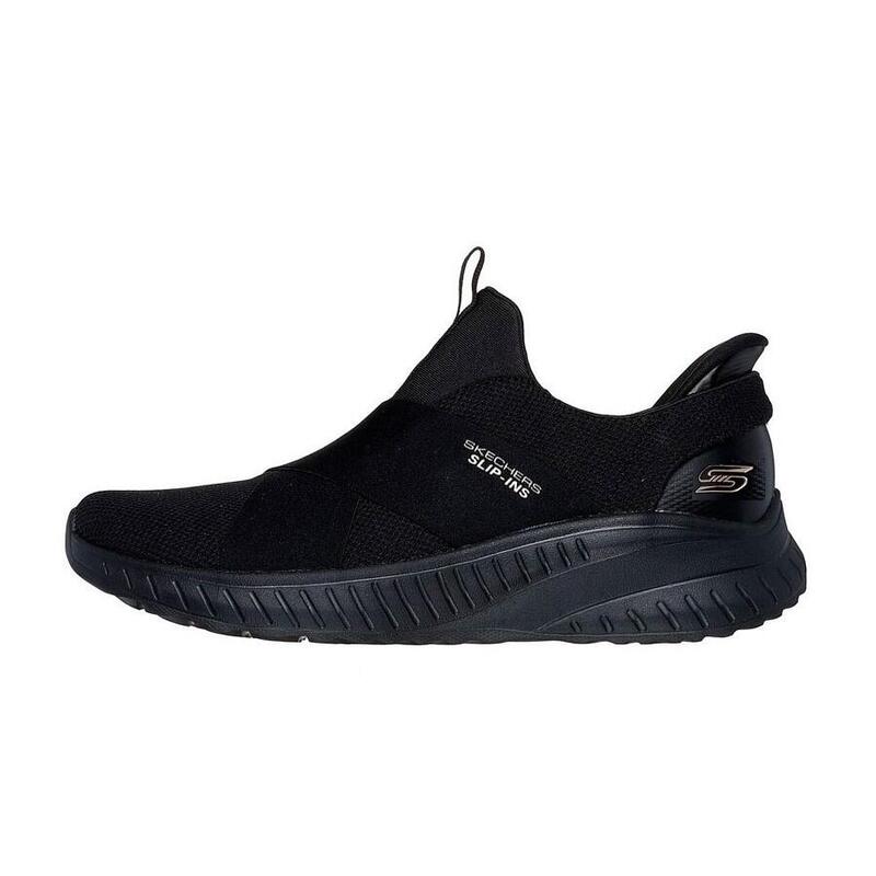 Zapatilla Caminar Mujer Skechers Bobs Squad Negro