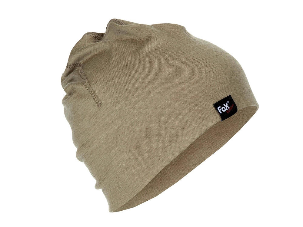 MFH MAX FUCHS Fox Outdoor Merino Lite Beanie Coyote Tan