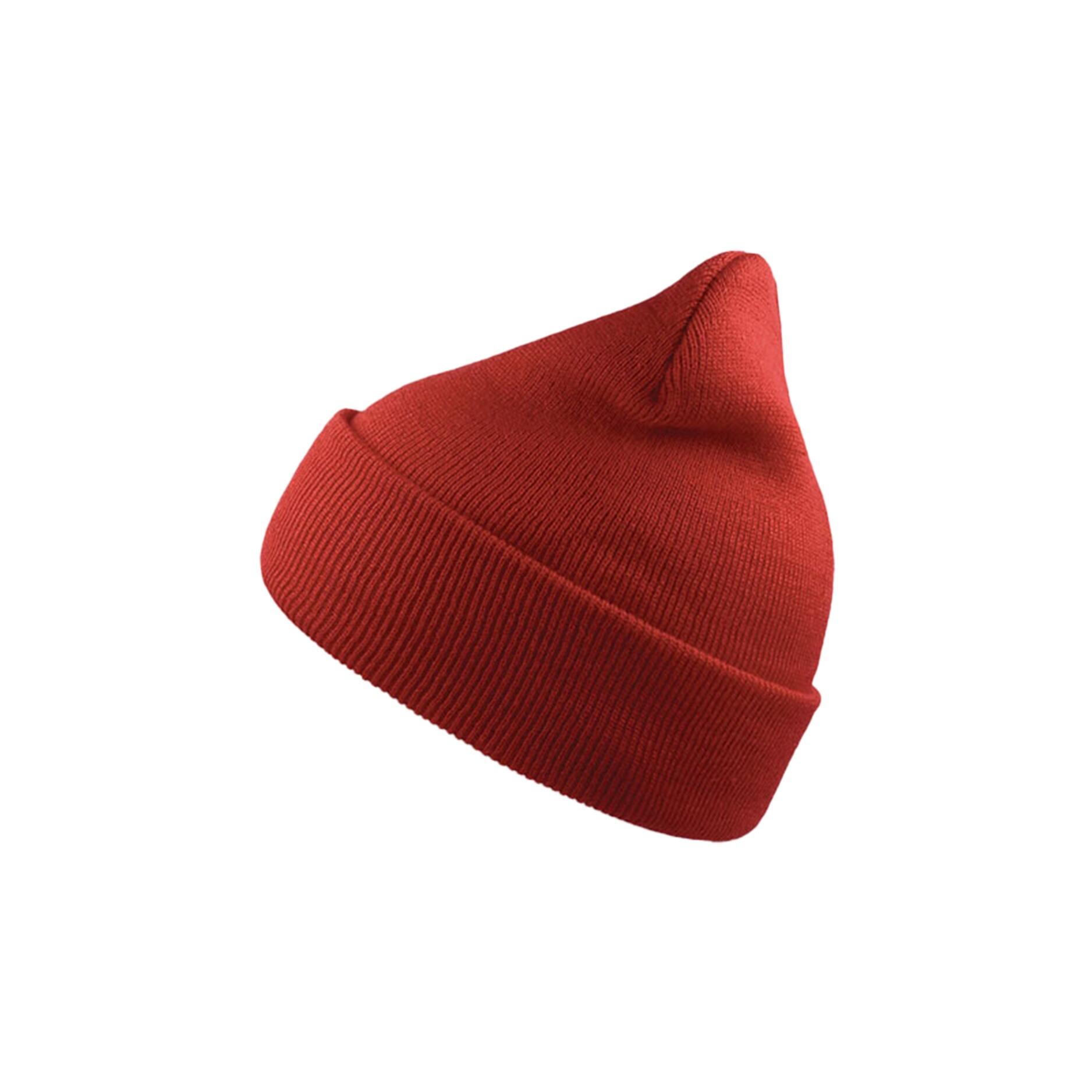 Beanie with WIND cuff Mixed (Red)