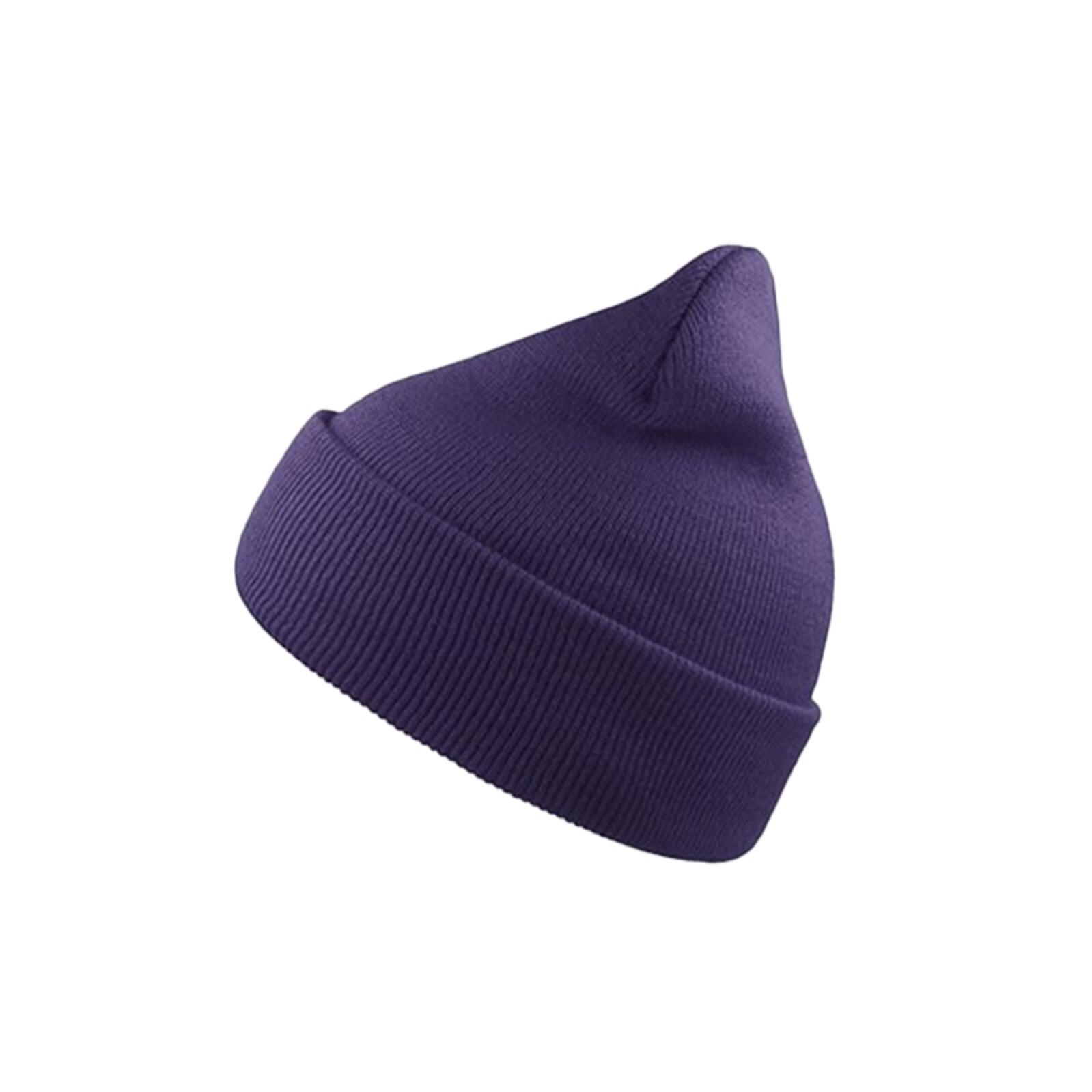 Beanie with WIND cuff Mixed (Purple)