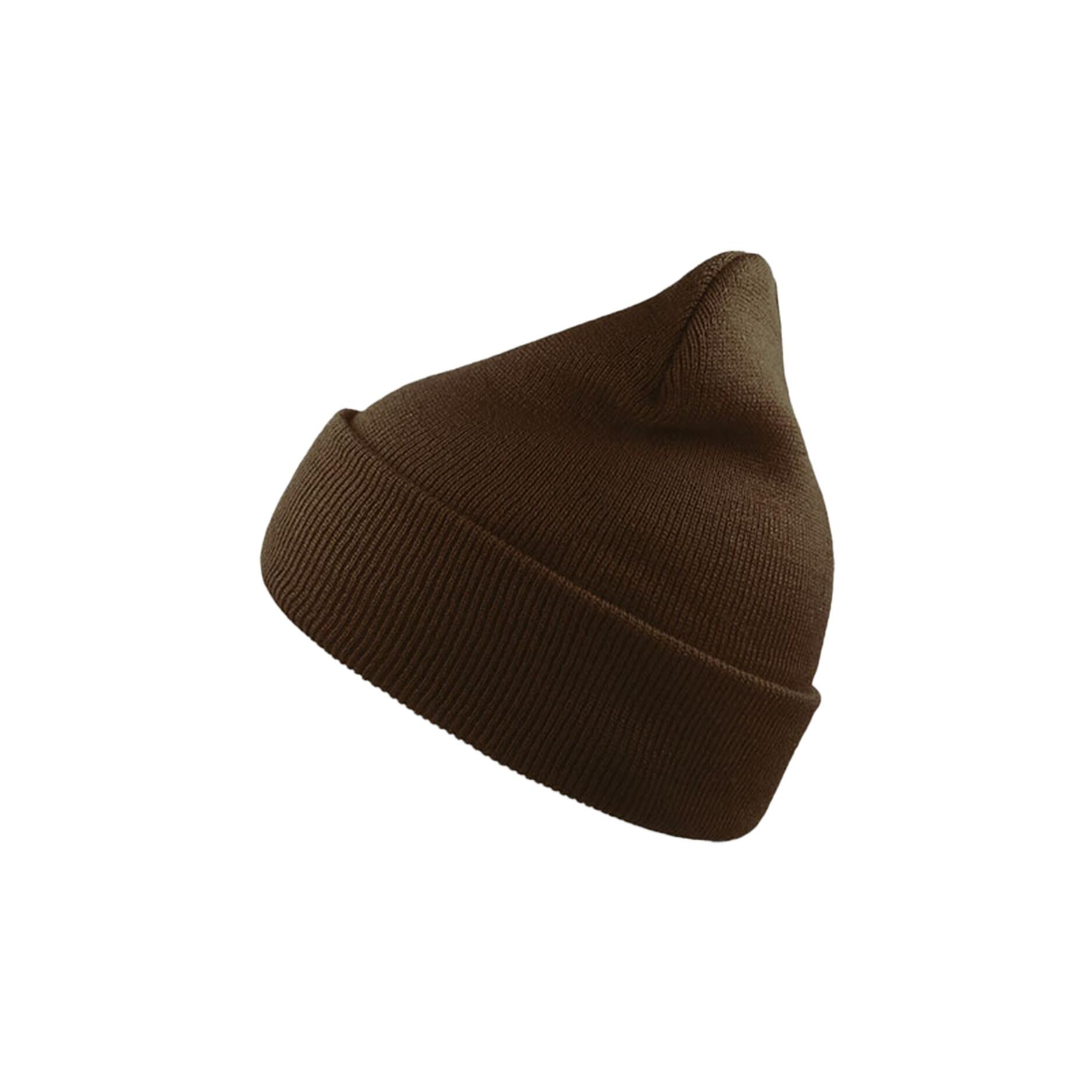 Beanie with WIND cuff Mixed (Brown)