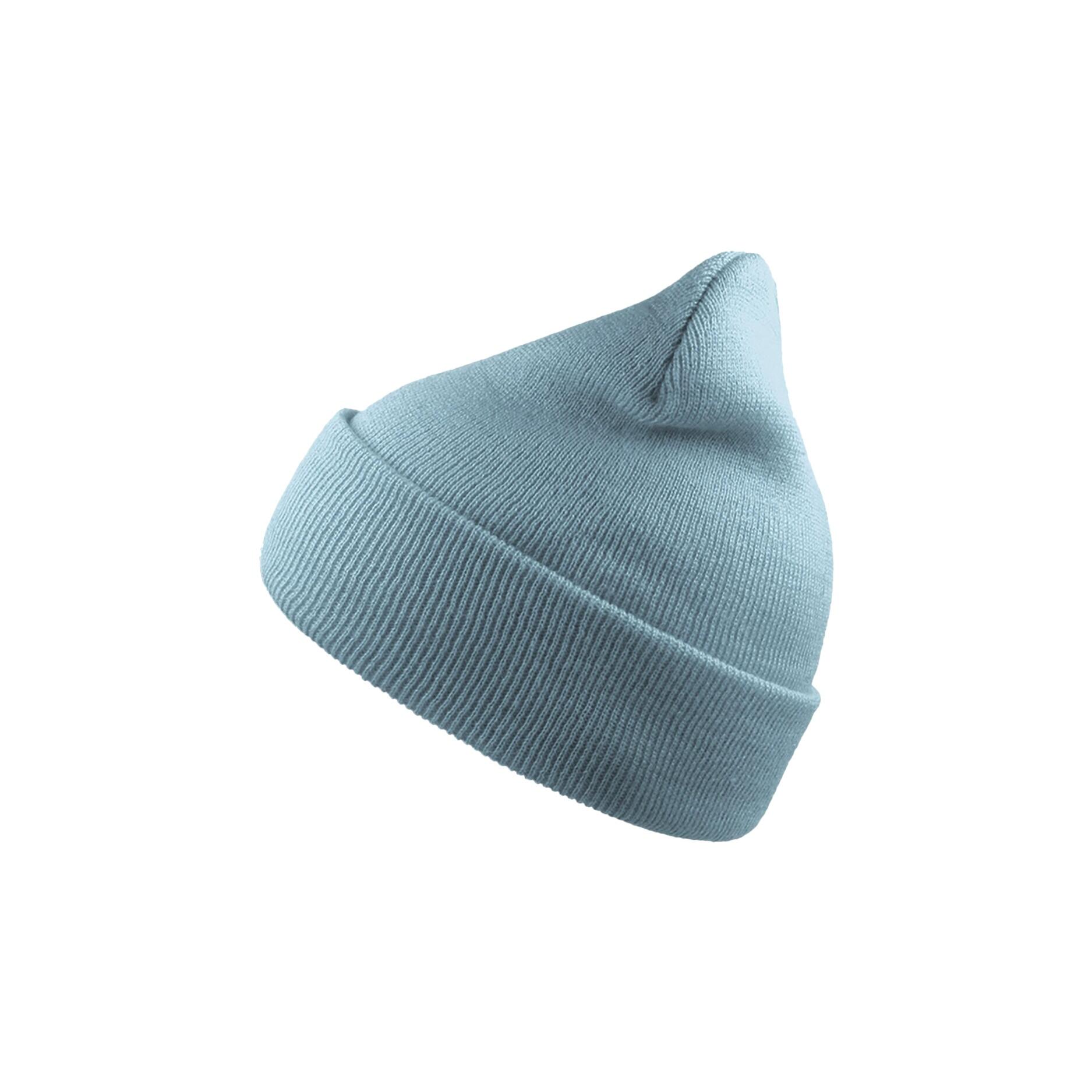 Beanie with WIND cuff Mixed (Light blue)