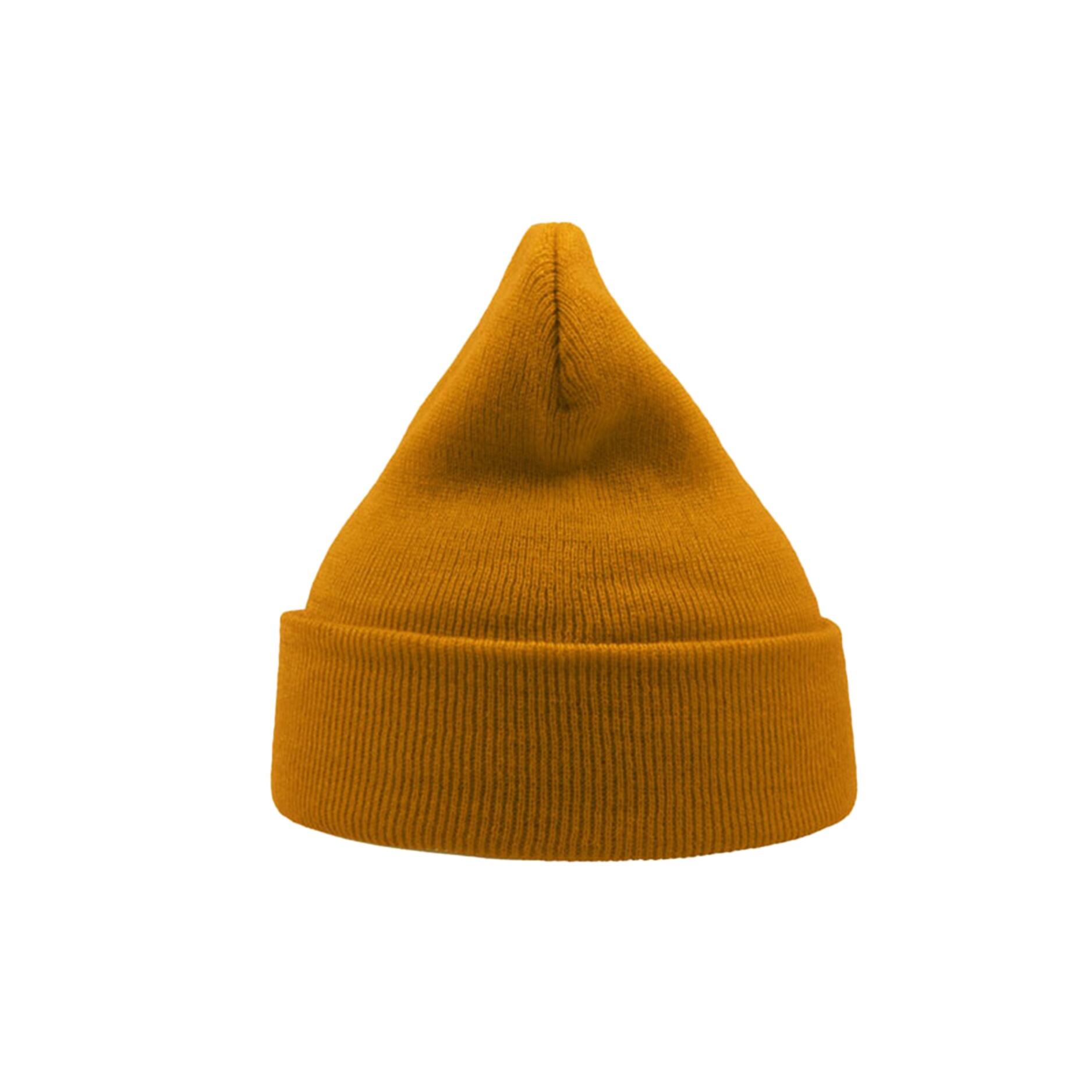 Wind Double Skin Beanie With Turn Up (Mustard) 2/3