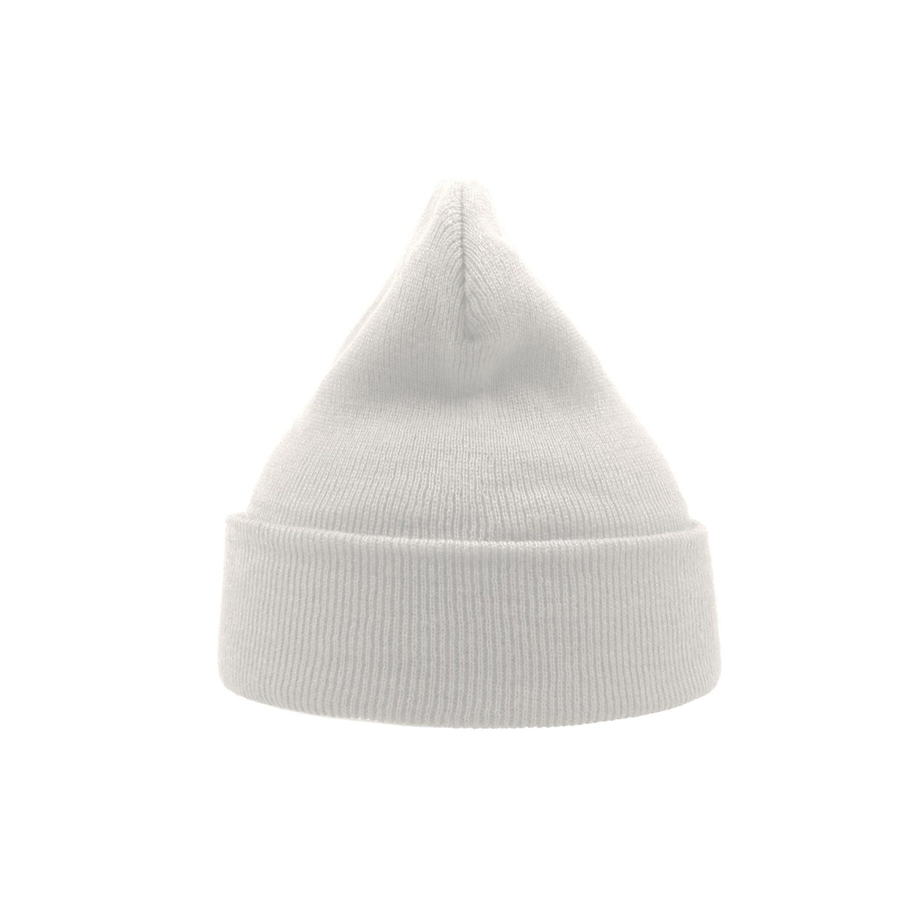 Wind Double Skin Beanie With Turn Up (White) 2/3