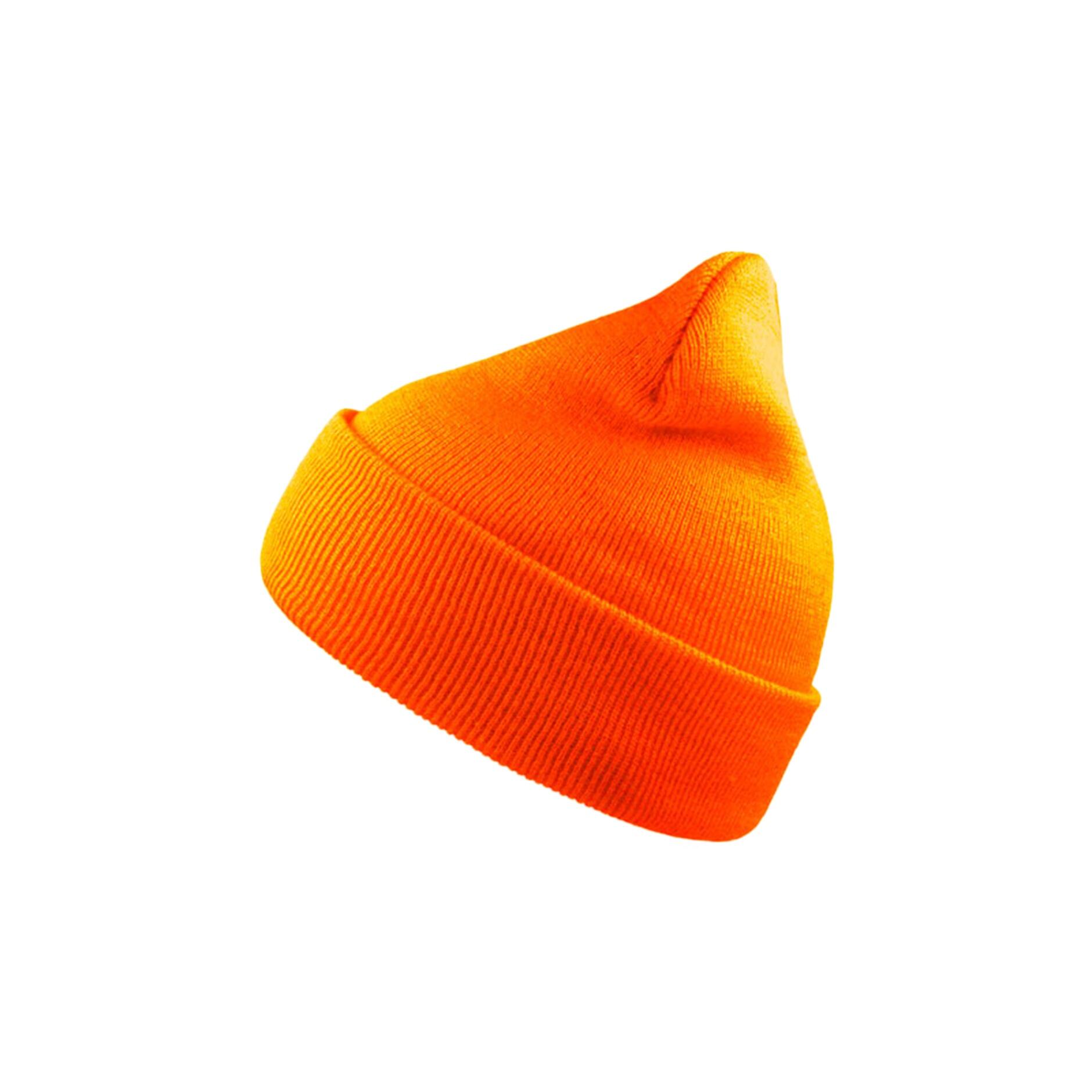 Beanie with WIND cuff Mixed (Orange)