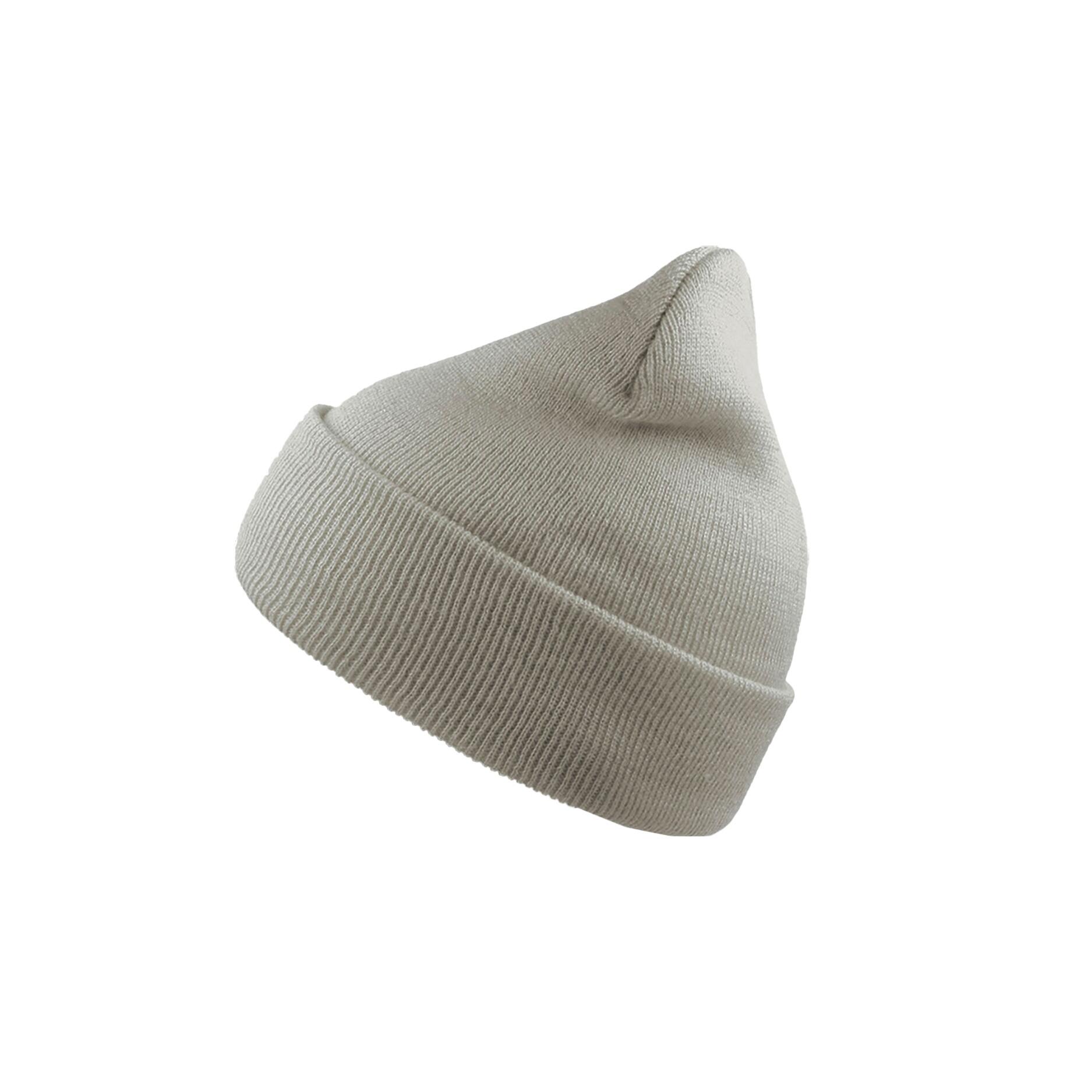 Beanie with WIND cuff Mixed (Light grey)