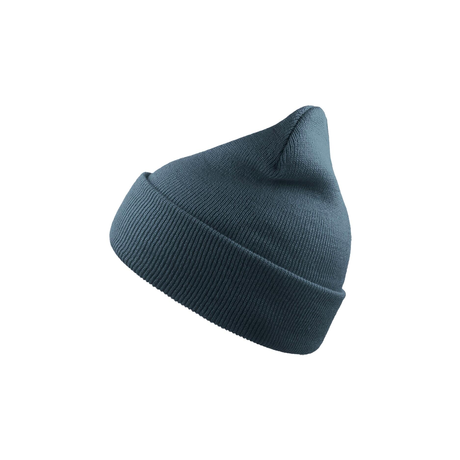 Beanie with WIND cuff, Mixed (Duck blue)