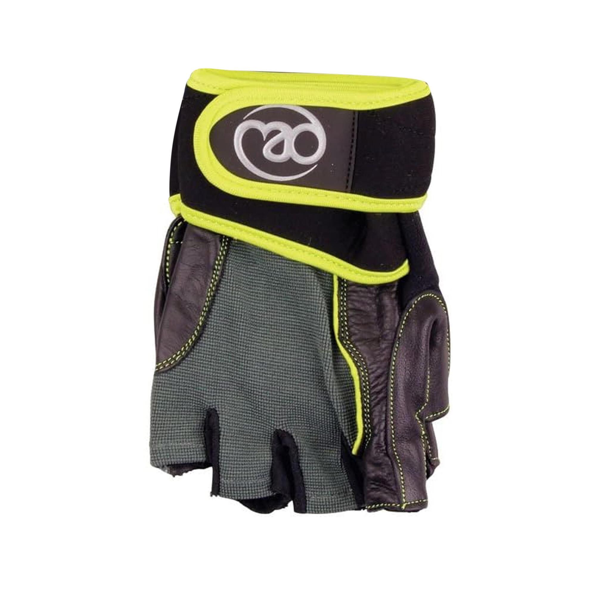 Leather Training Gloves (Green/Black/Yellow) 1/3