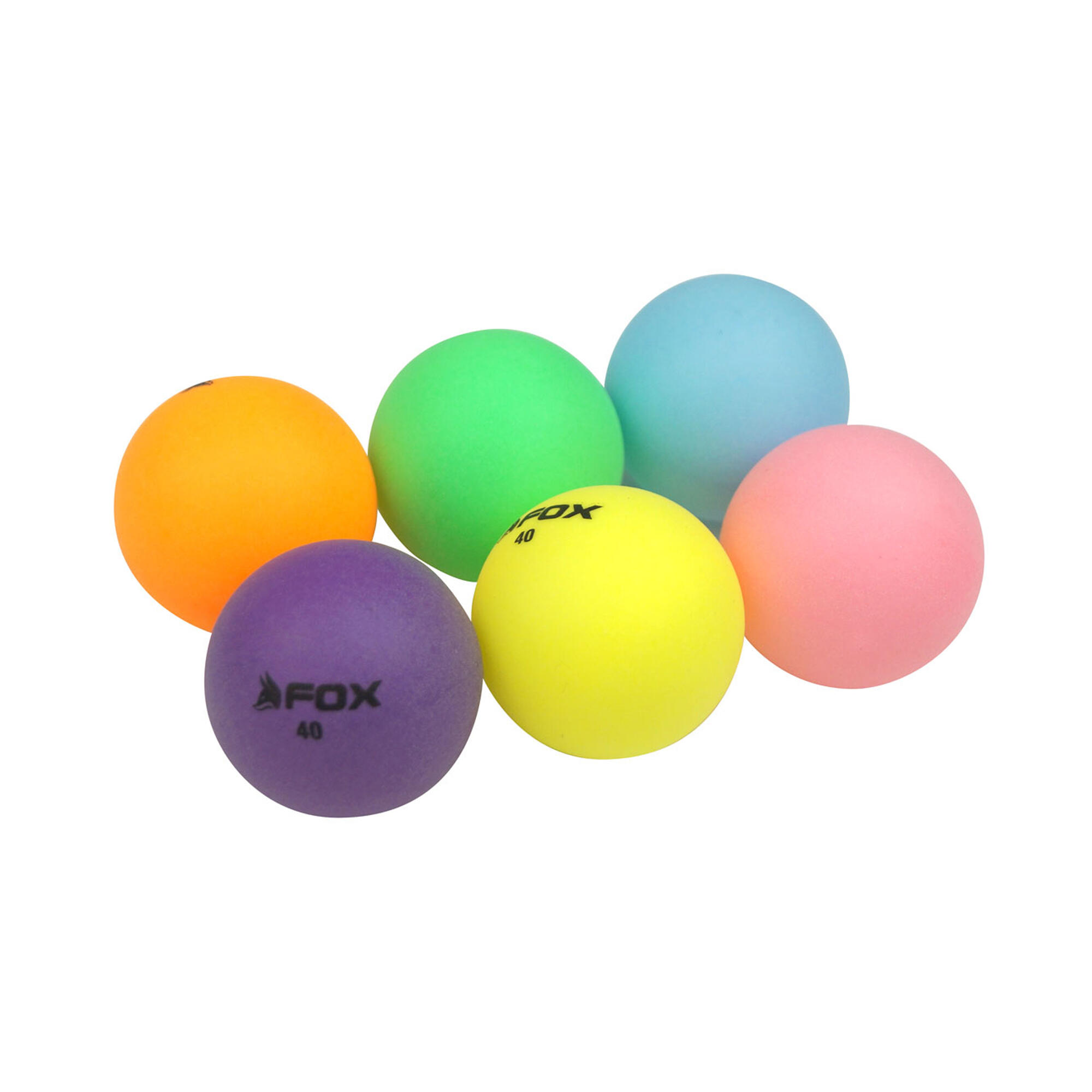 Multicoloured Table Tennis Balls Set (Pack Of 6) (Multicoloured) 1/4