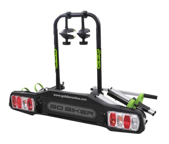 Porte-vélos sur attelage GO BIKER BEAT - 2 vélos - 15 kg/rail - inclinable