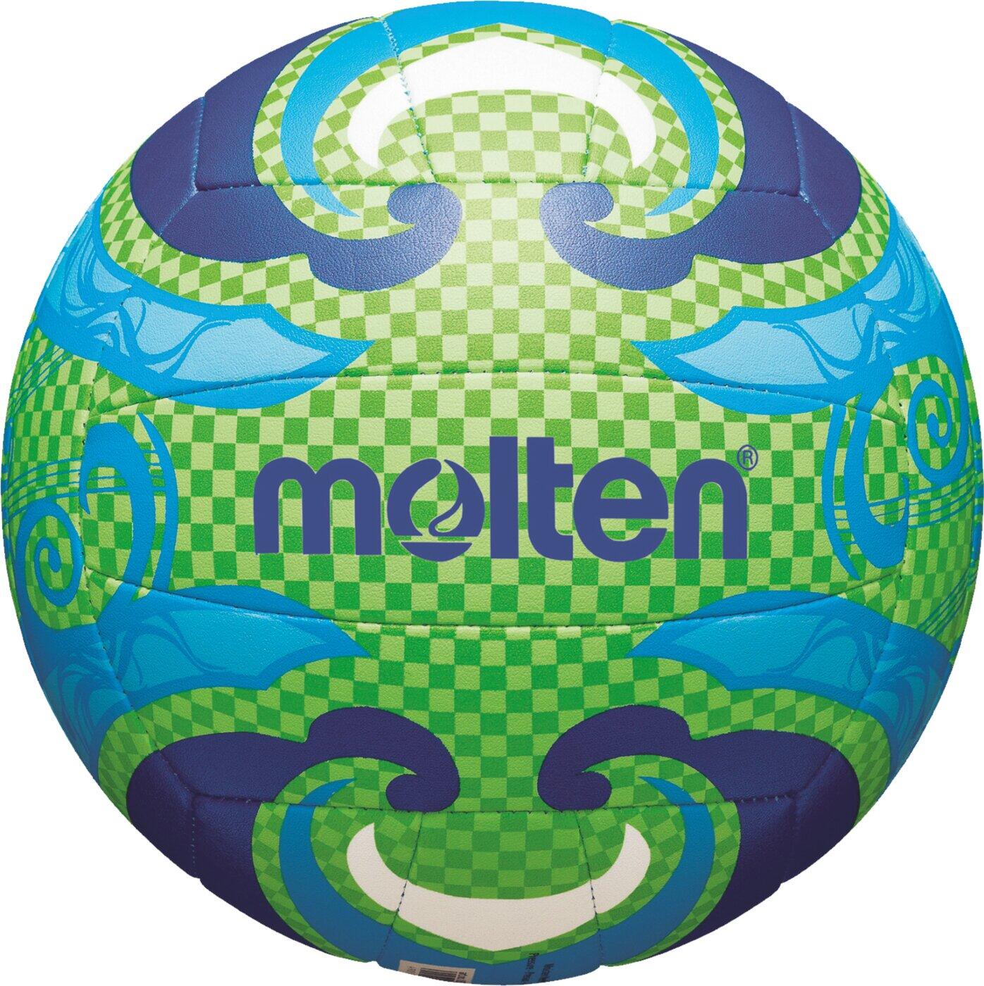 Minge volei plaja Molten V5B1502-L soft, verde cu albastru