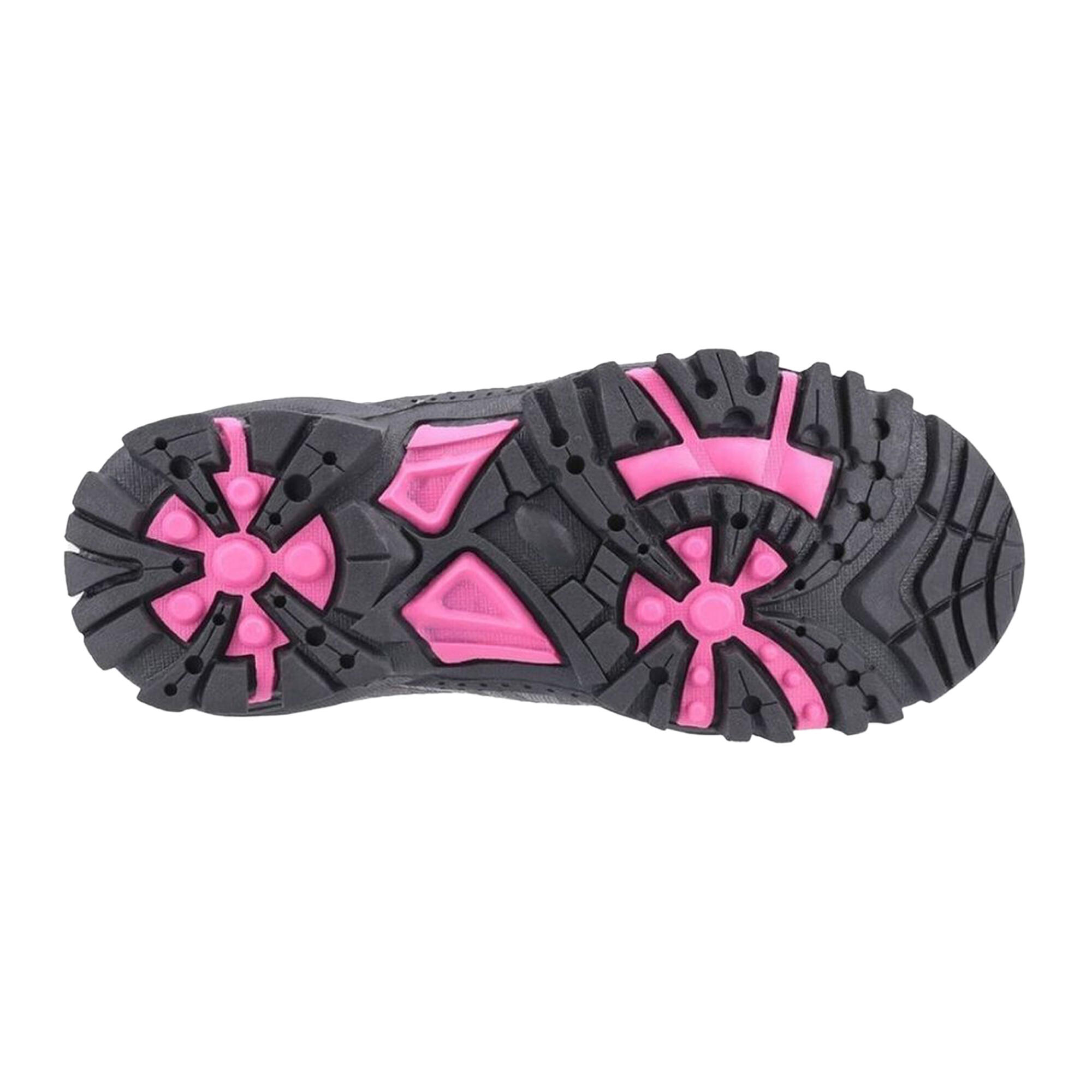 Childrens/Kids Little Dean Lace Up Hiking Waterproof Trainer (Pink/Grey) 3/5