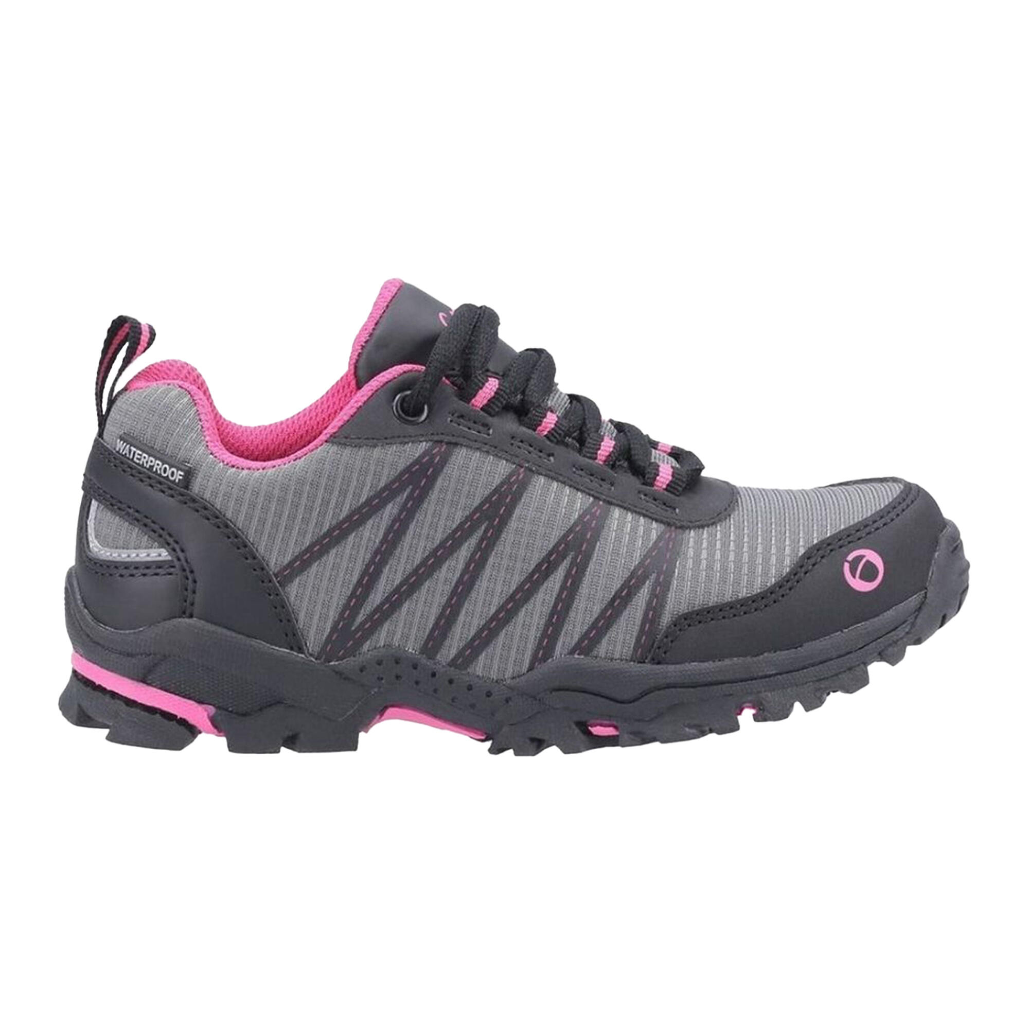 COTSWOLD Childrens/Kids Little Dean Lace Up Hiking Waterproof Trainer (Pink/Grey)