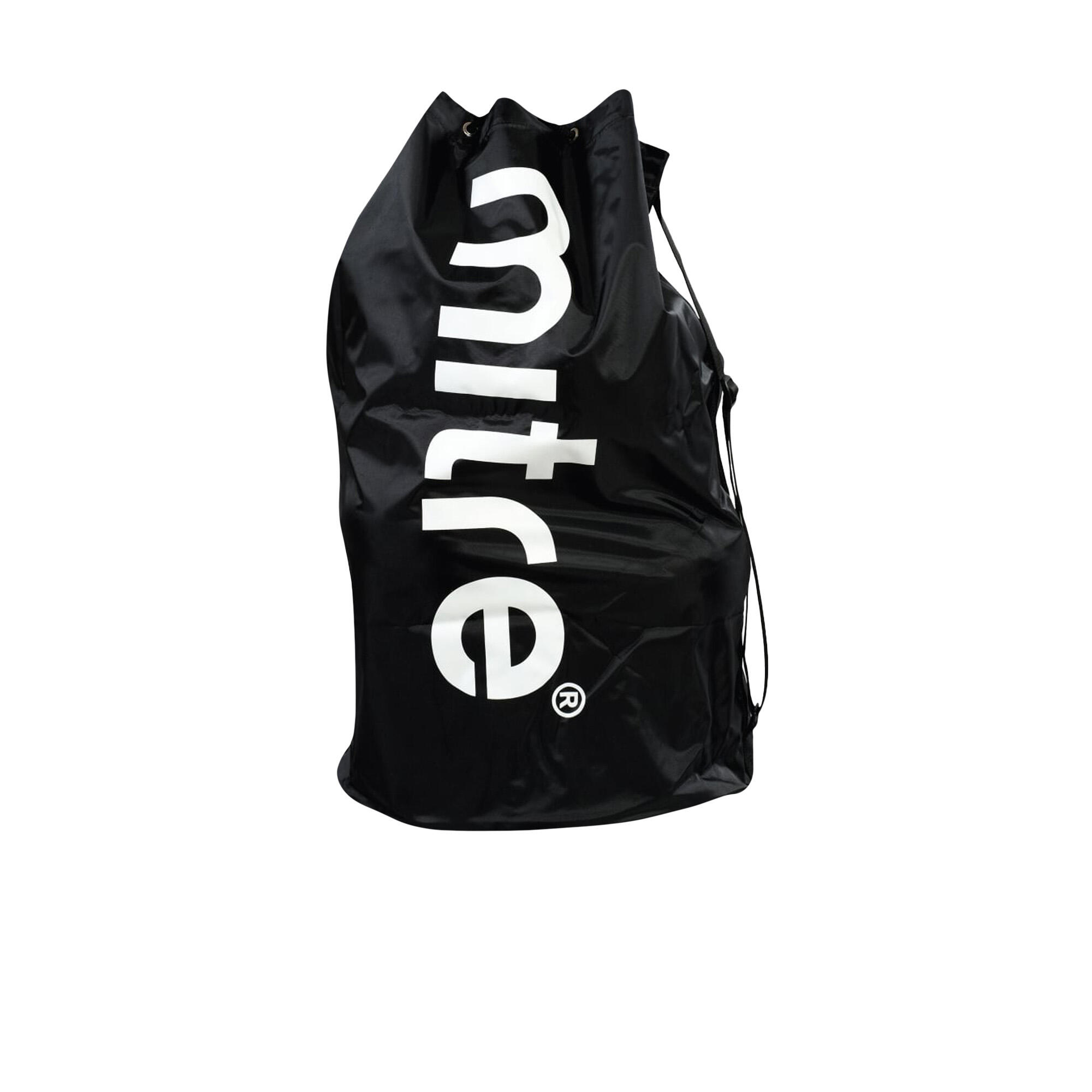 12 Ball Football Bag (Black/White) 3/4