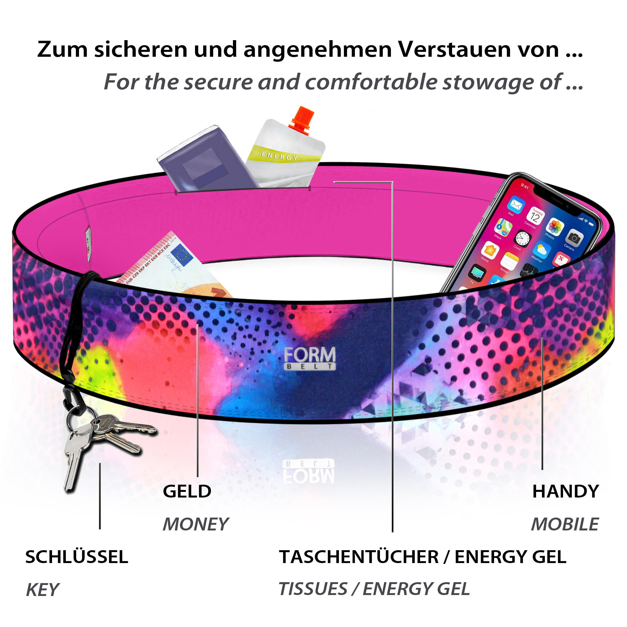 Laufgürtel für Handy, Schlüssel und Wertsachen,brazil 2/7
