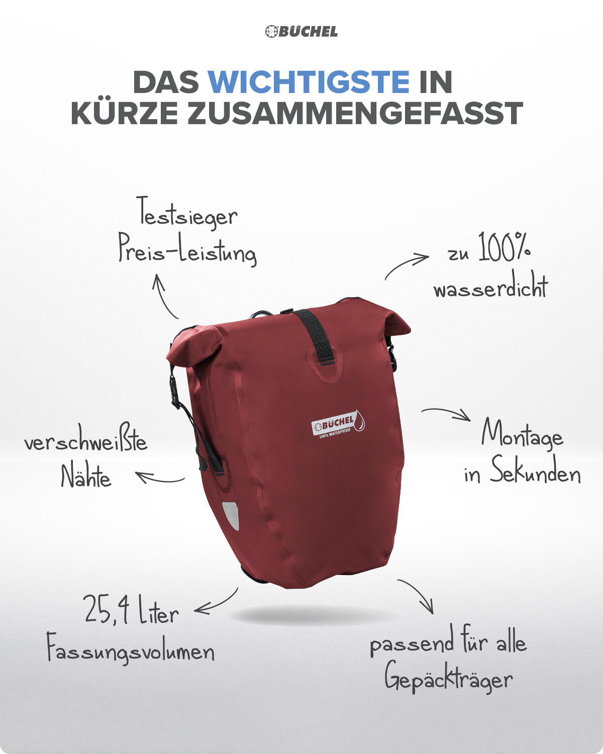 PAKAFAFAS 25 Liter 565 x 30 x 15 cm Nylon Burgund rot 6/7