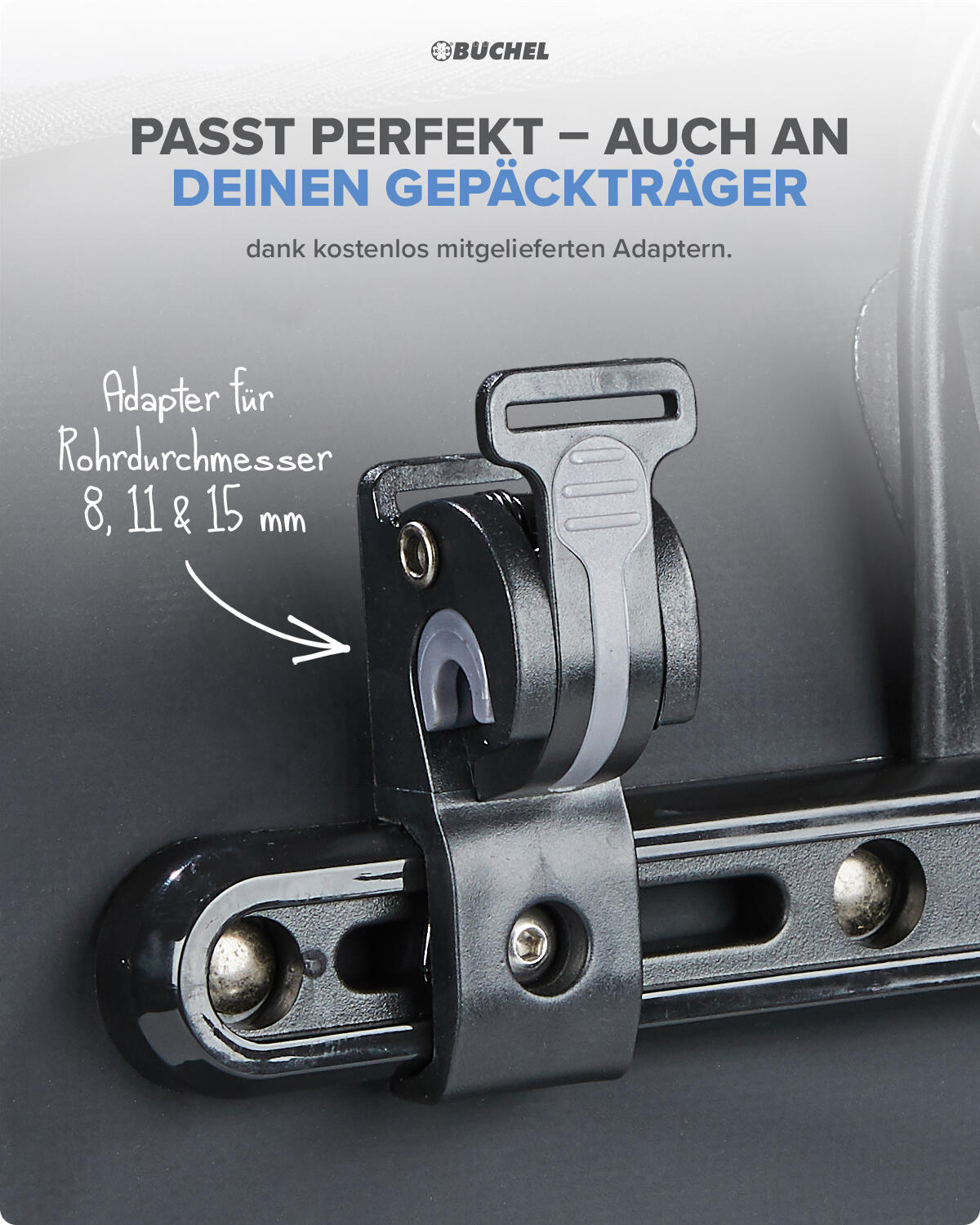 Büchel Luxe Pakaftas / Enkele fietstas - Zwart - 25.4L 6/6