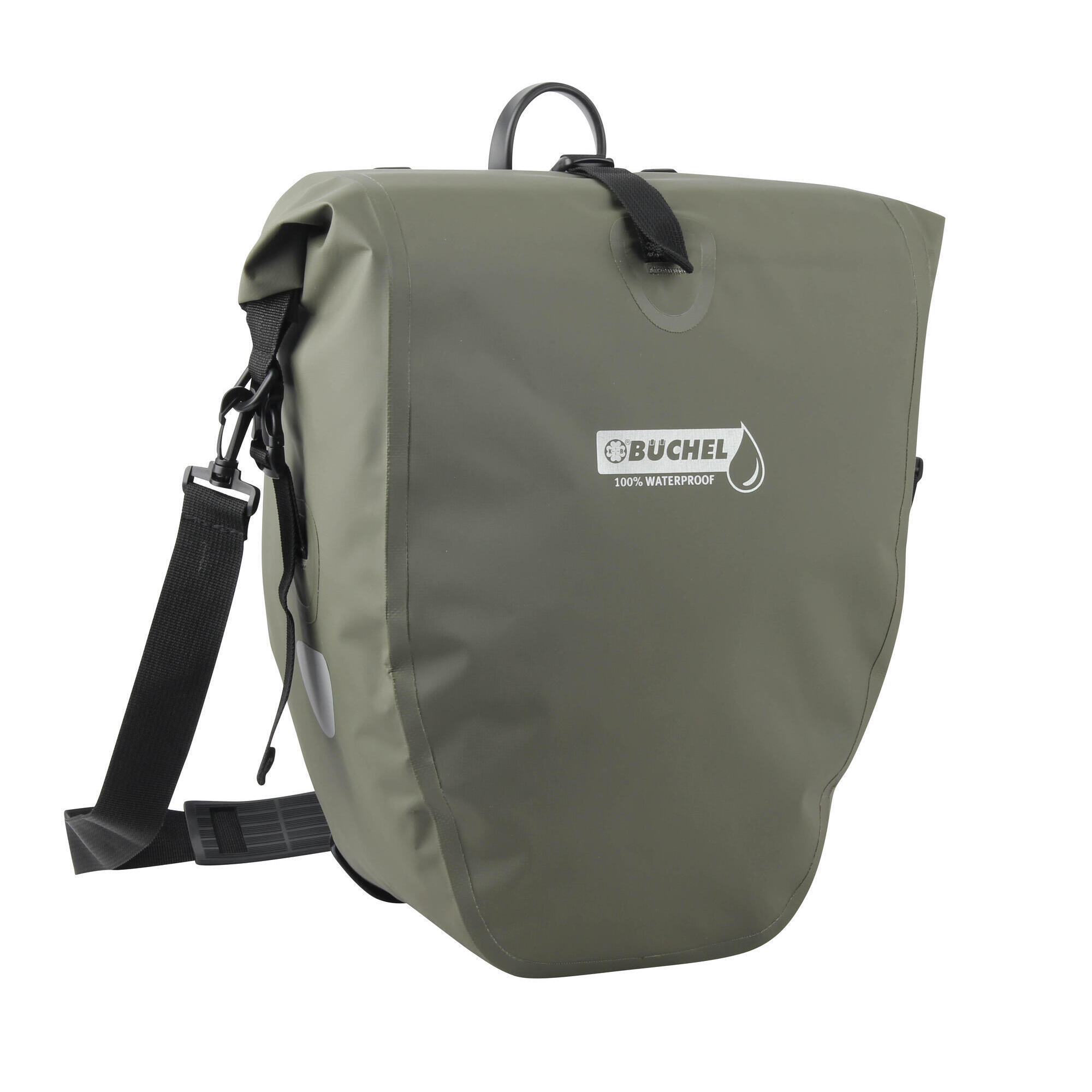Büchel - Sacoche À Vélo Simple 100% Étanche 25,4 Litres - Vert - Sacoche Vélo - Vert - Taille Unique - Decathlon