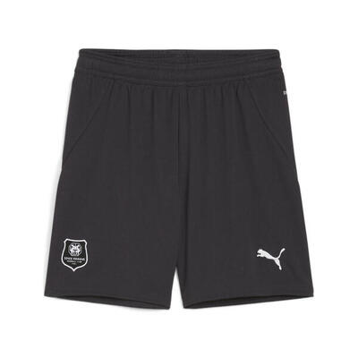 Stade rennais f.c. 24/25 short voor jongeren puma flat dark gray white black