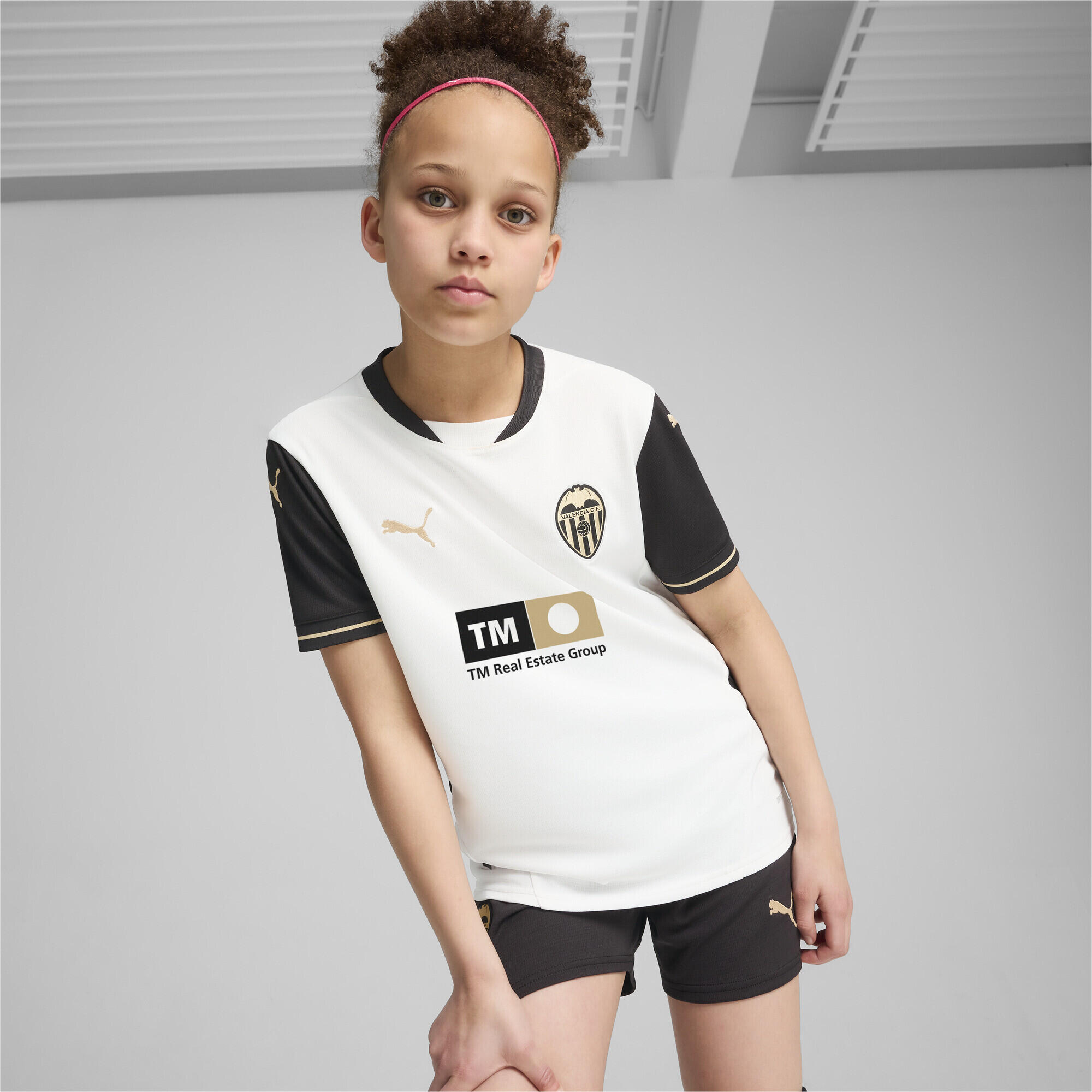 Dětský fotbalový dres FC Valencia 24/25 PUMA White Black 6/7