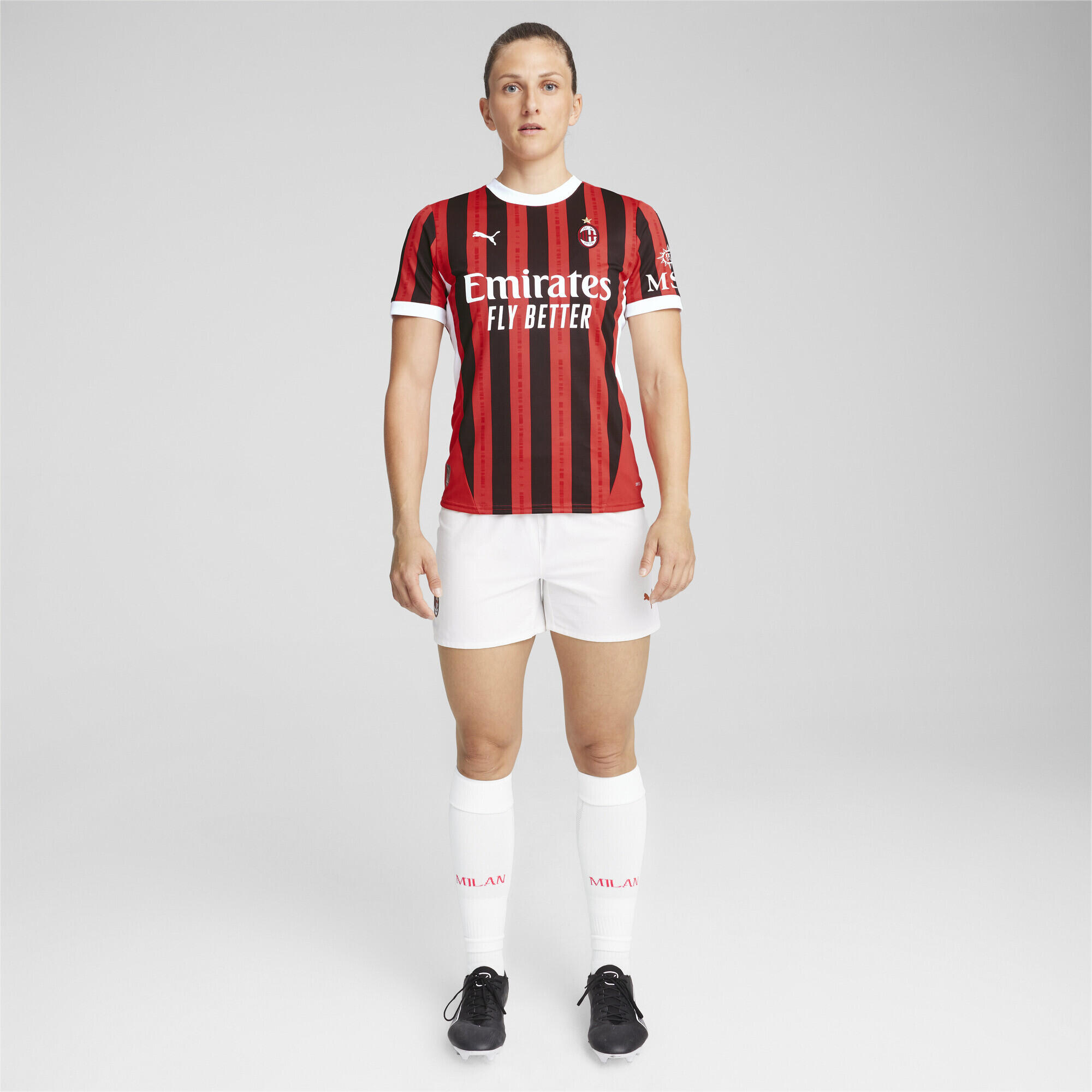 Dámský fotbalový dres AC Milán 24/25 PUMA For All Time Red Black 6/7